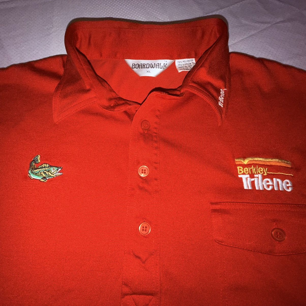 Other Vintage Berkley Trilene Angling Polo XL 70’s 80’s Embroidery Size US XL / EU 56 / 4 - 2 Thumbnail