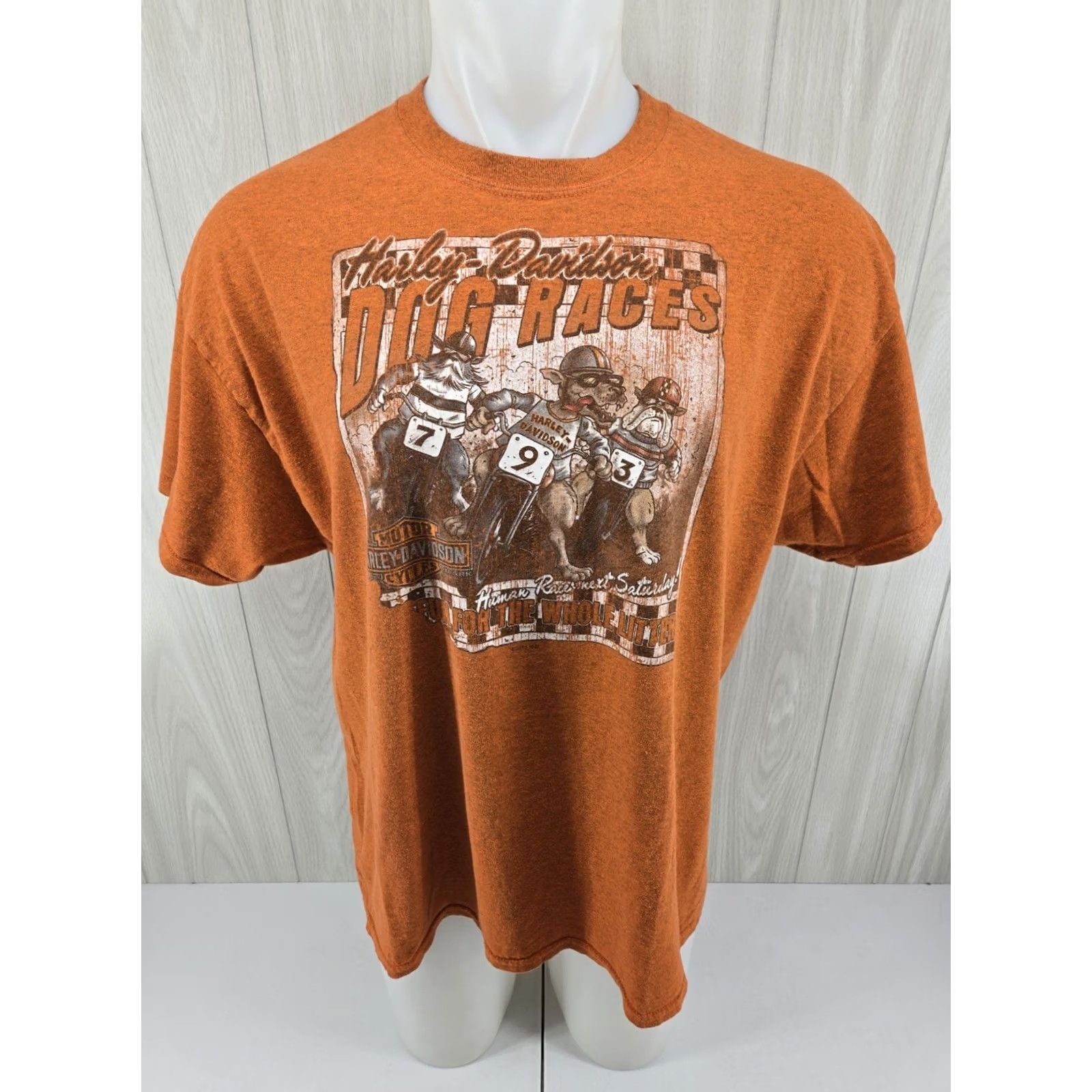 Harley Davidson Maverick Harley-Davidson Orange T-Shirt Dallas Texas Men's XL DBL Sided Graphic Shirt Size US XL / EU 56 / 4 - 3 Thumbnail