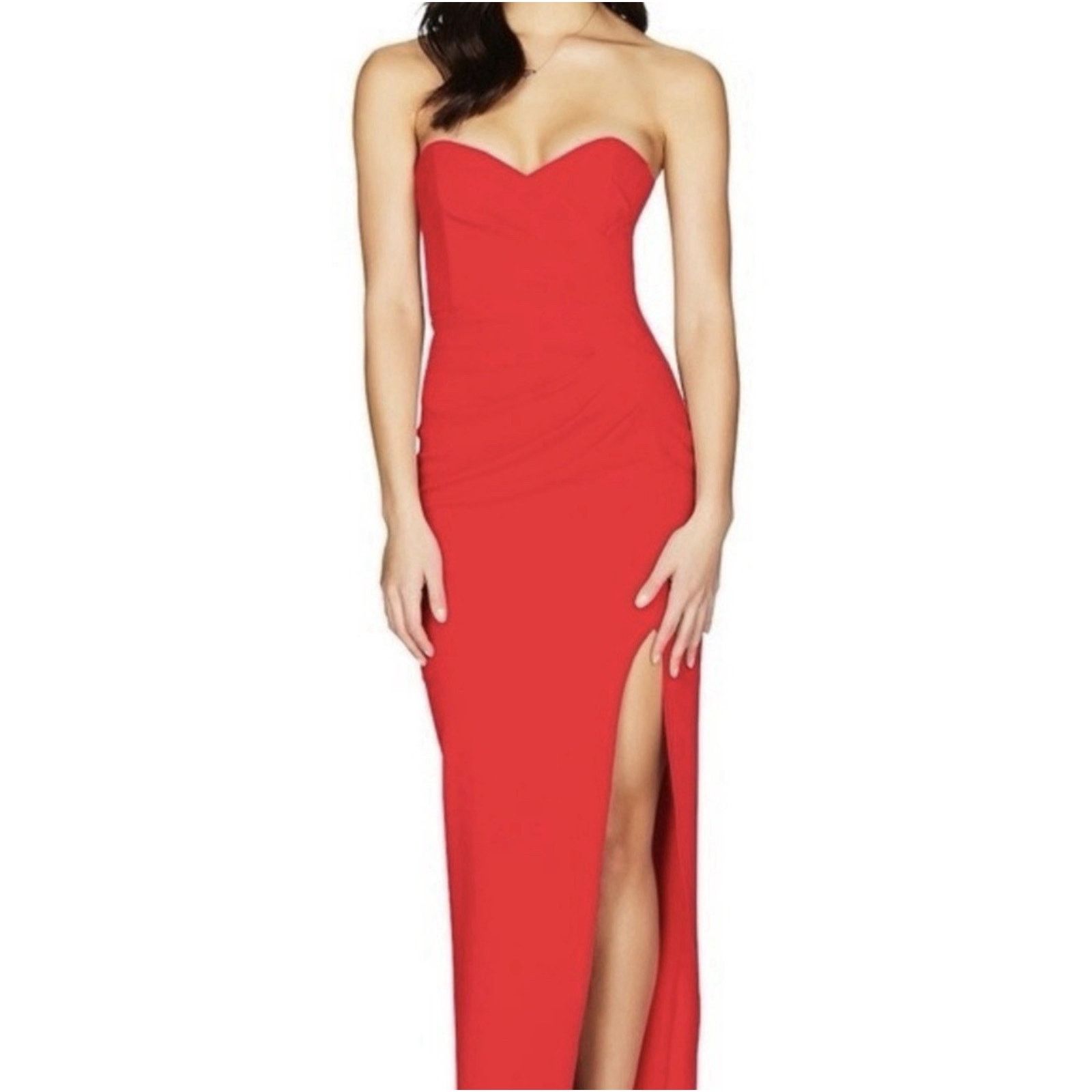 Other NWT Nookie Red Strapless Maxi Honey Gown Dress L Size M / US 6-8 / IT 42-44 - 1 Thumbnail