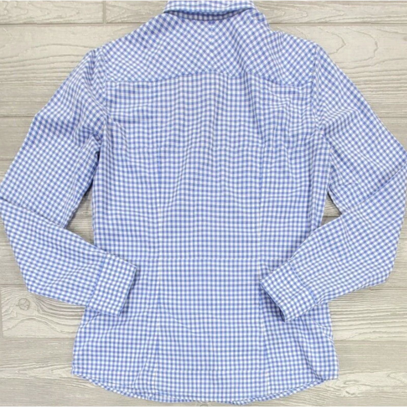 Banana Republic Banana Republic Plaid Button-Up Western Shirt Women M Blue 100% Cotton Pockets Basic Casual 4-Pocket Western Shirt Womens M Banana Republic Size M / US 6-8 / IT 42-44 - 4 Thumbnail