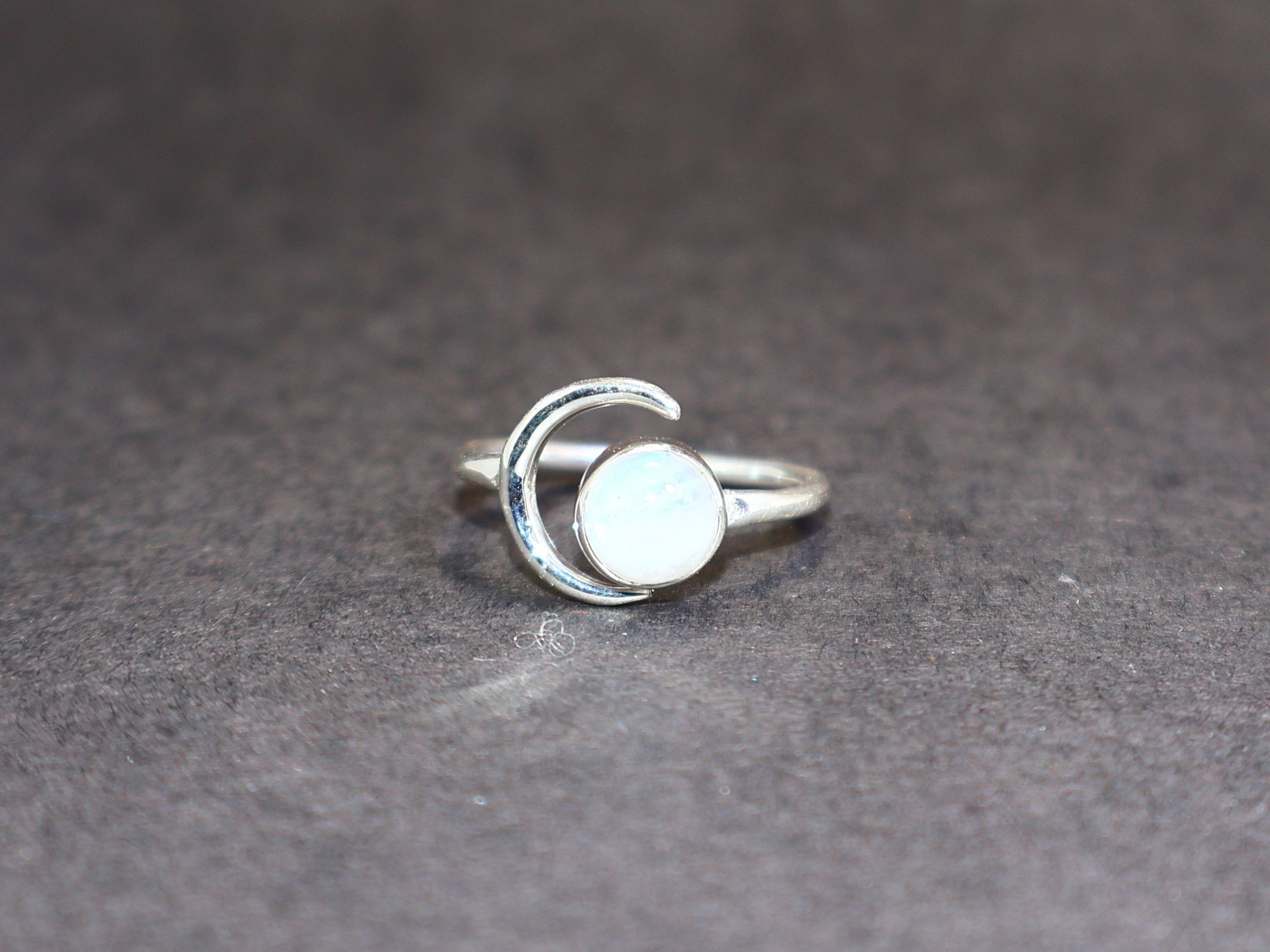 Handmade Rainbow Moonstone Ring, 925 Sterling Silver, Handmade Rings, Size ONE SIZE - 2 Thumbnail