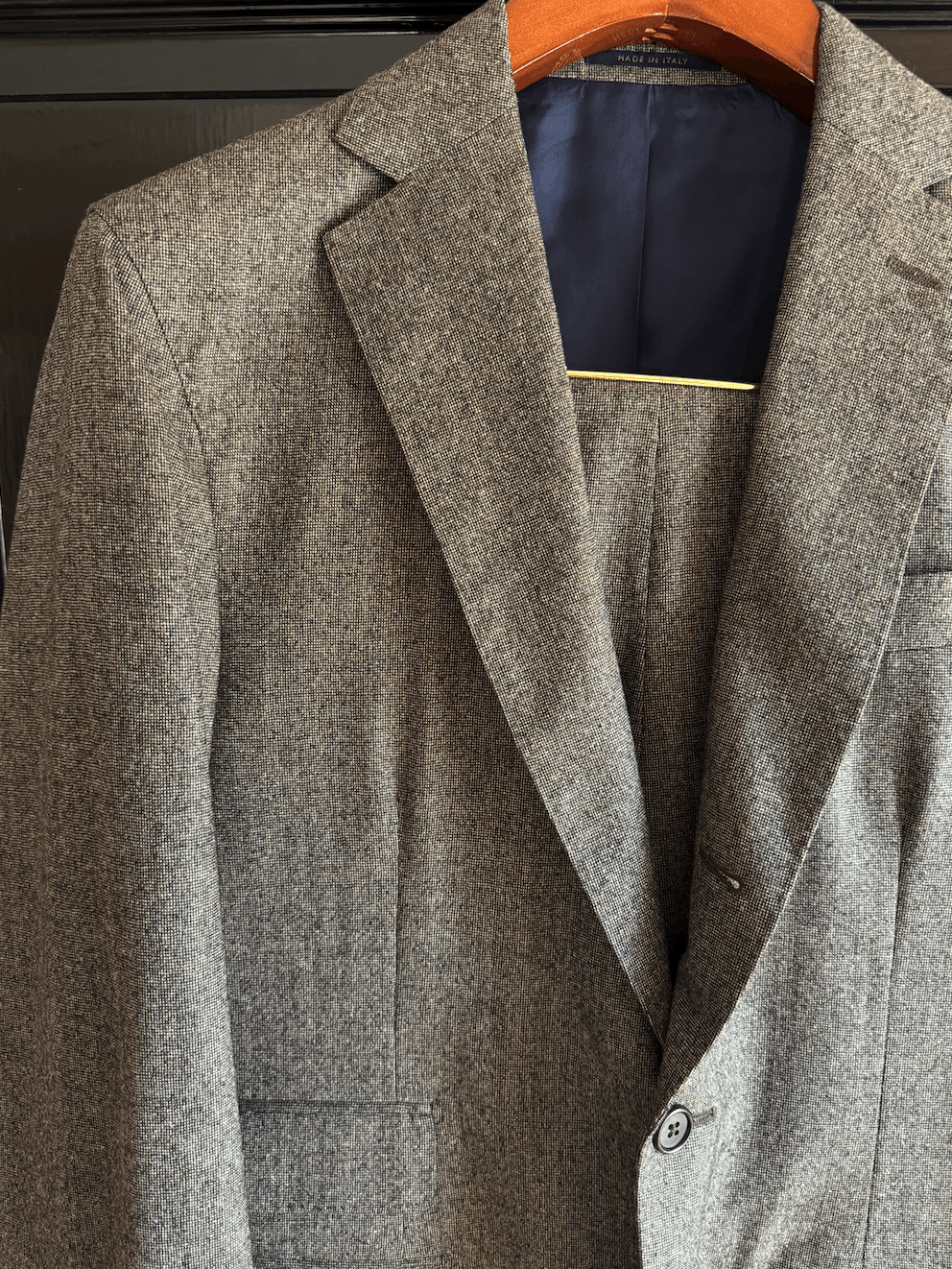 Sid Mashburn Sid Mashburn Brown Tic Weave Flannel Suit 50IT (40R) Size 40R - 2 Thumbnail