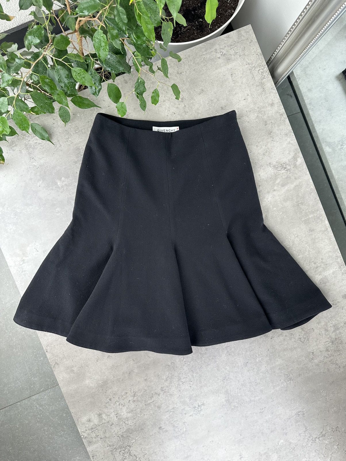 image of Givenchy Vintage Flared Skirt in Black, Women's (Size 25)
