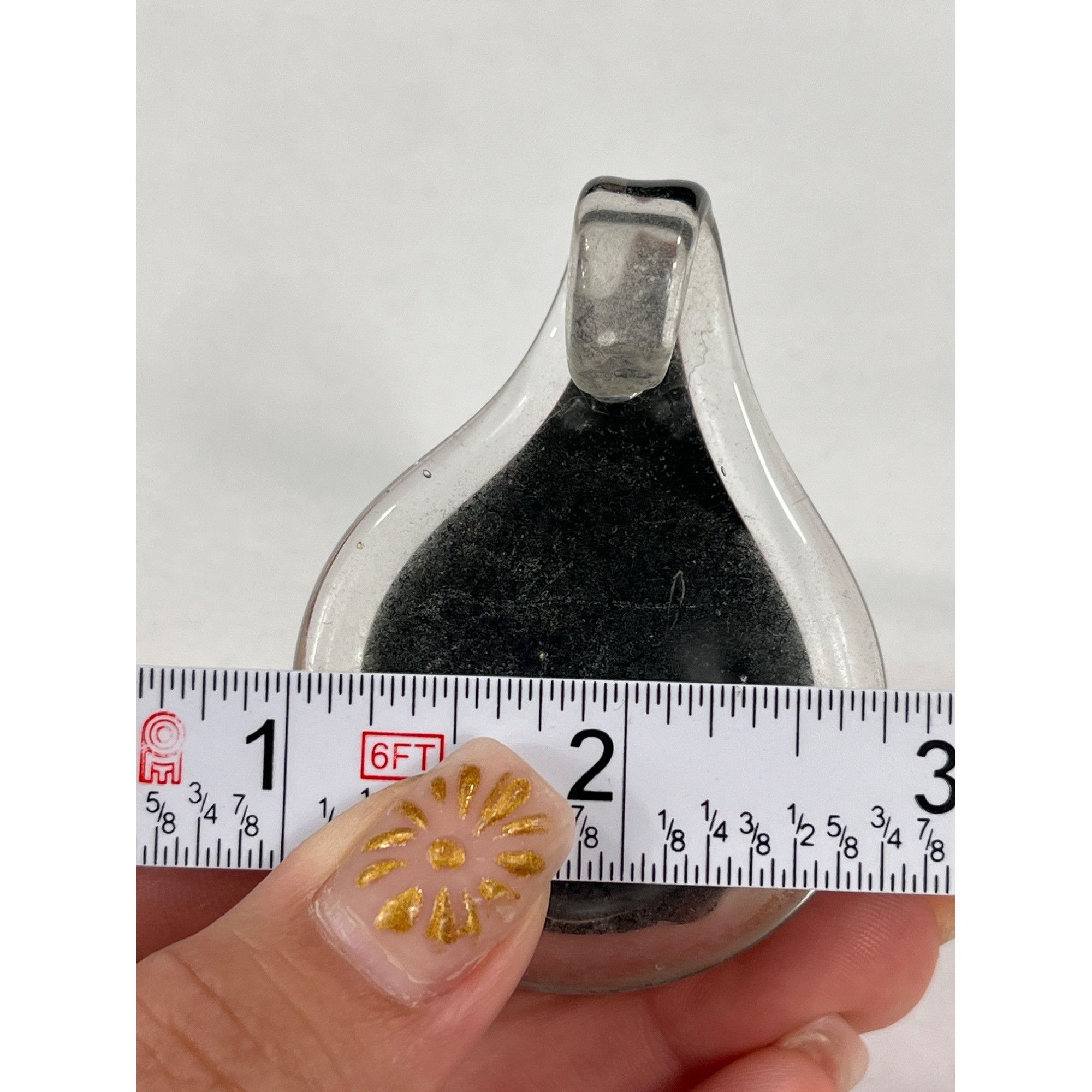 Vintage Vintage SKU 7889 Large Artisan Glass Pendant Art Deco Swirl Size ONE SIZE - 3 Thumbnail