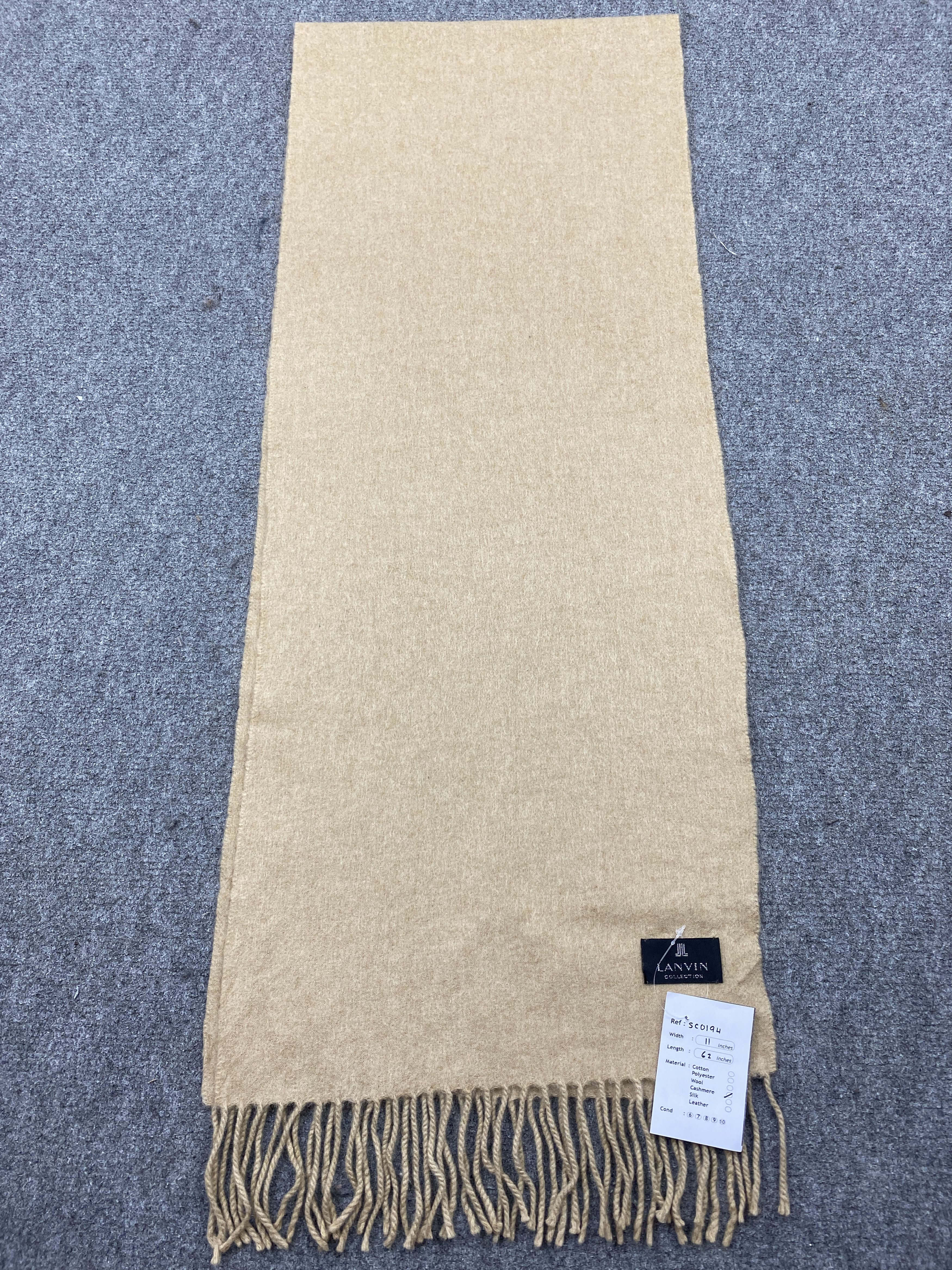 Lanvin Lanvin Collection Cashmere Scarf Muffler V2722 Size ONE SIZE - 2 Thumbnail