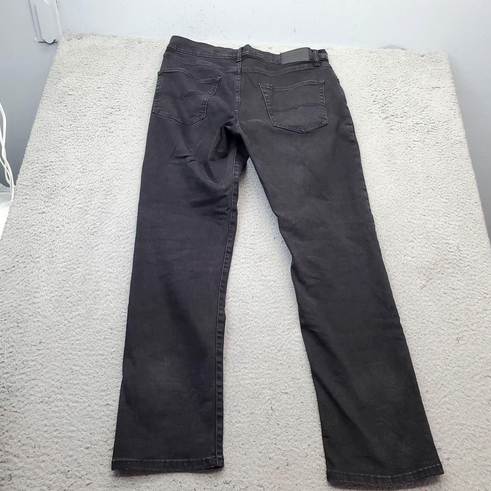 Lucky Brand Lucky Brand Jeans Mens 34/32 Black Denim Stretch Streetwear Grunge Straight Leg Shirt Size US 34 / EU 50 - 2 Thumbnail
