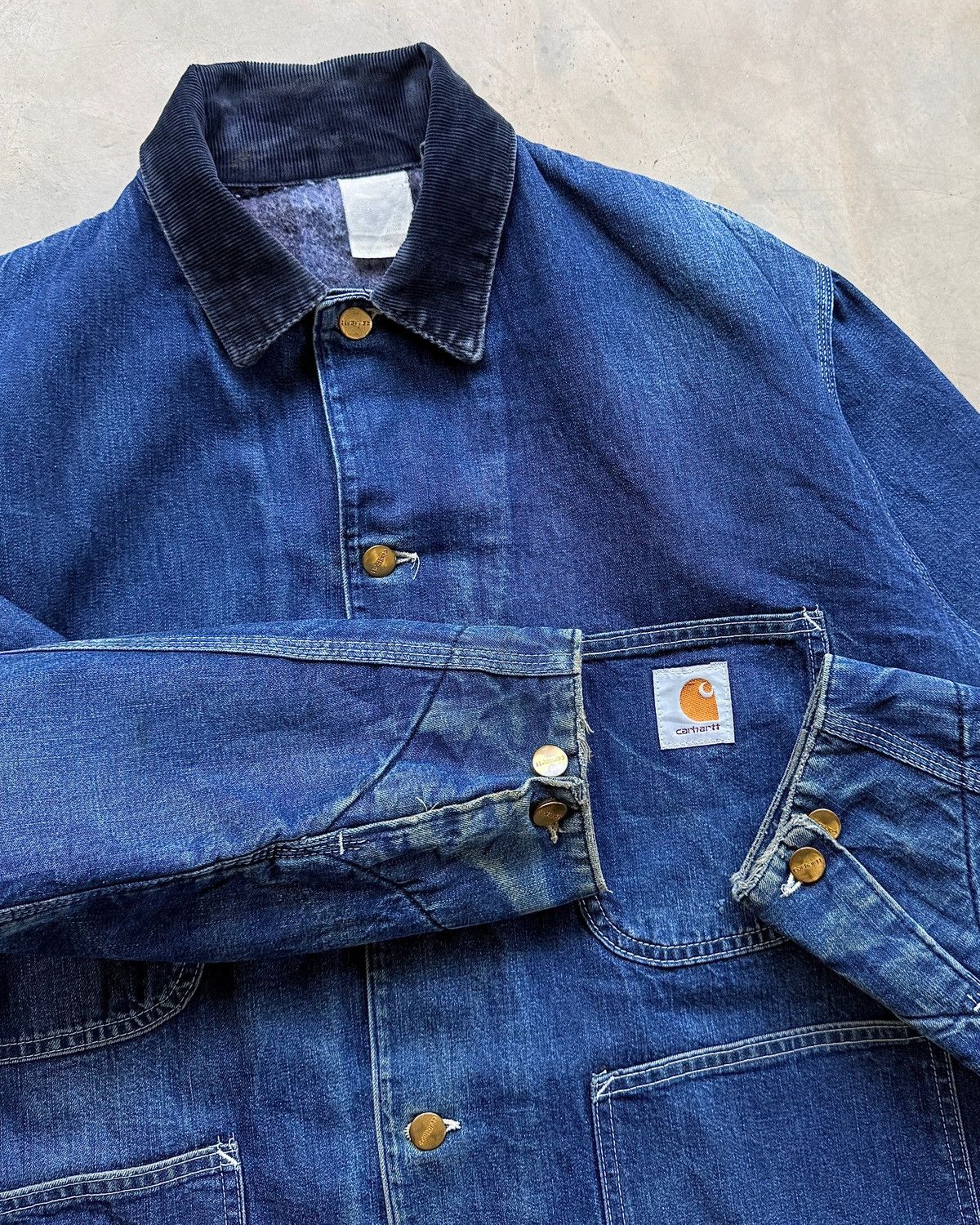Carhartt Rare 80s Vintage Carhartt Michigan Denim Chore coat Size US L / EU 52-54 / 3 - 3 Thumbnail