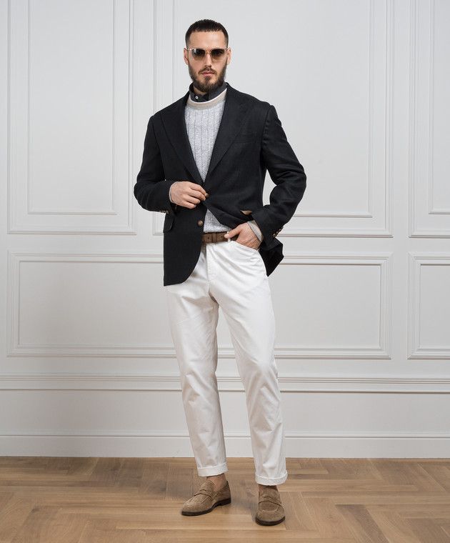 Brunello Cucinelli o1y0526 Single-breasted Blazer in Black Size US M / EU 48-50 / 2 - 2 Thumbnail