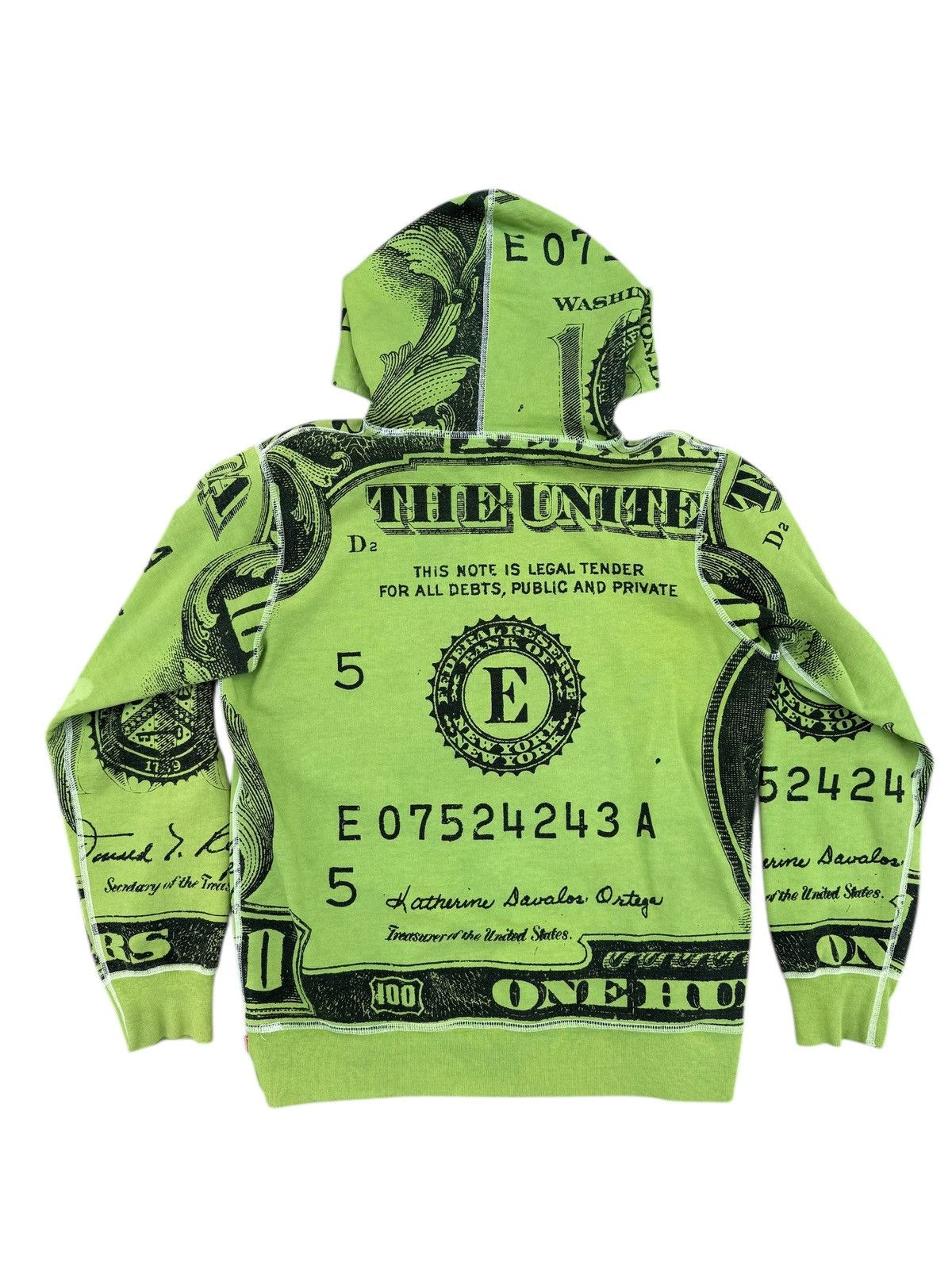Supreme Supreme “100 Dollar Bill” hooded sweatshirt size L Size US L / EU 52-54 / 3 - 2 Thumbnail