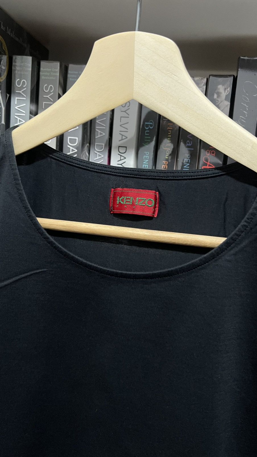 Vintage Kenzo Paris Black Plain Tee, Women's (Size M) — image 6 of 6