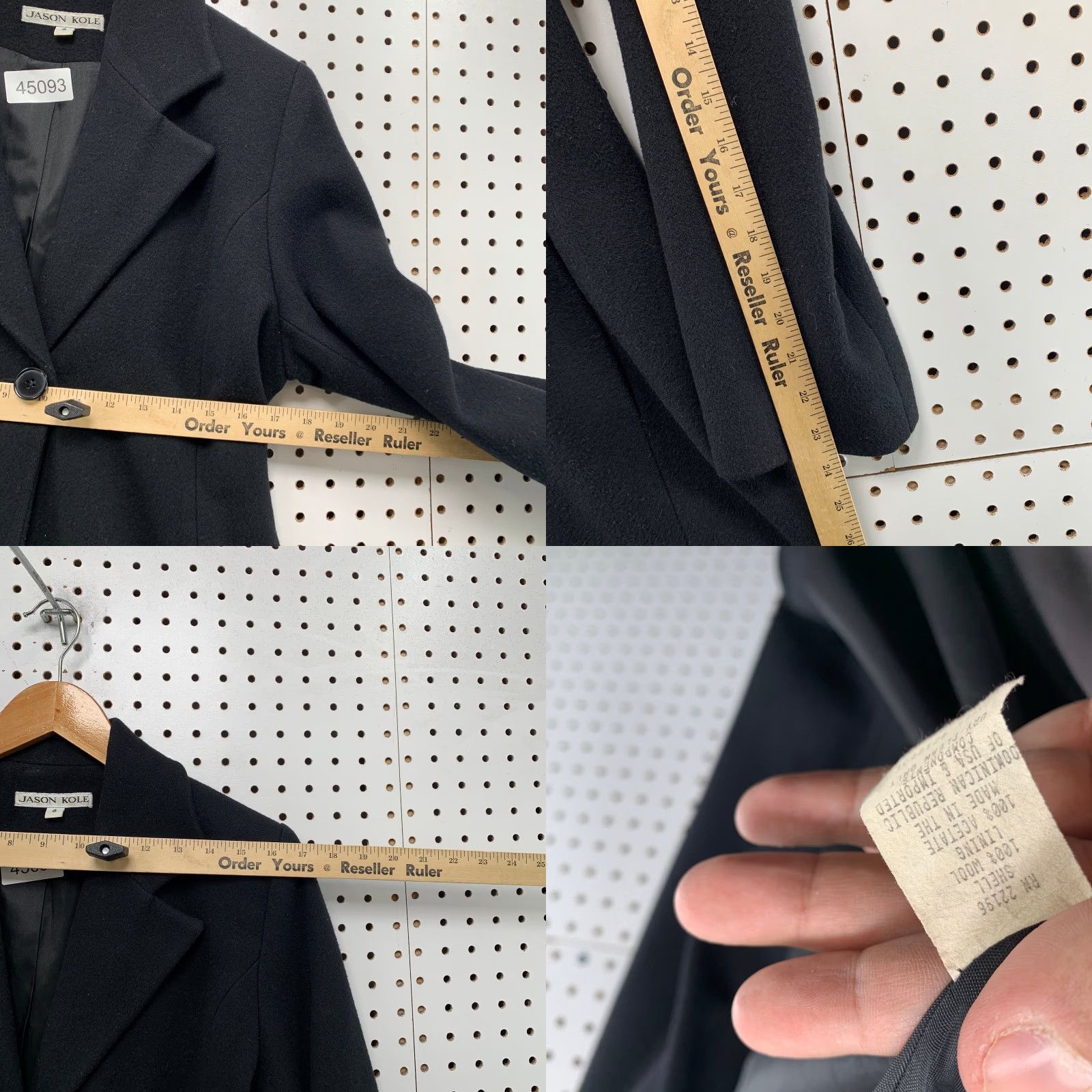 Vintage VINTAGE Jason Kole Wool Coat Mens Size 6 Black Long Slit Vent Swing One Button Coat Size M / US 6-8 / IT 42-44 - 8 Thumbnail