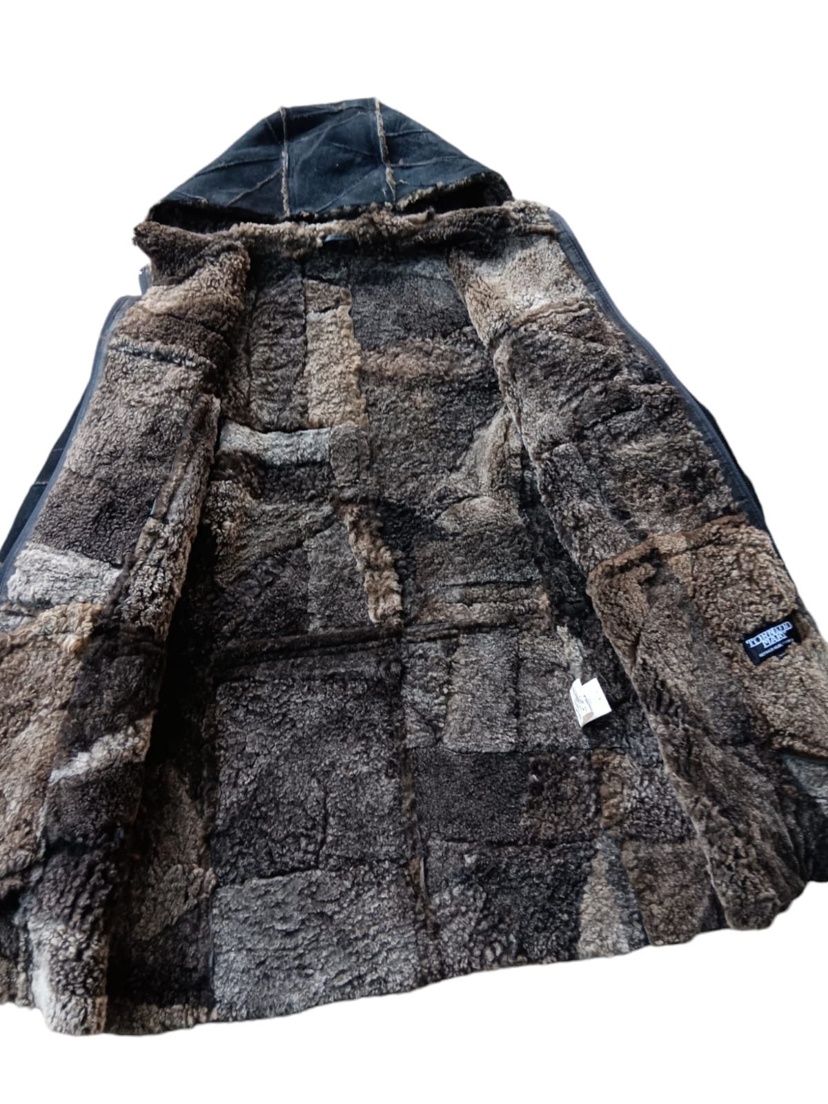 Tornado Mart patchwork sheep skin leather hooded jacket Size US M / EU 48-50 / 2 - 5 Thumbnail