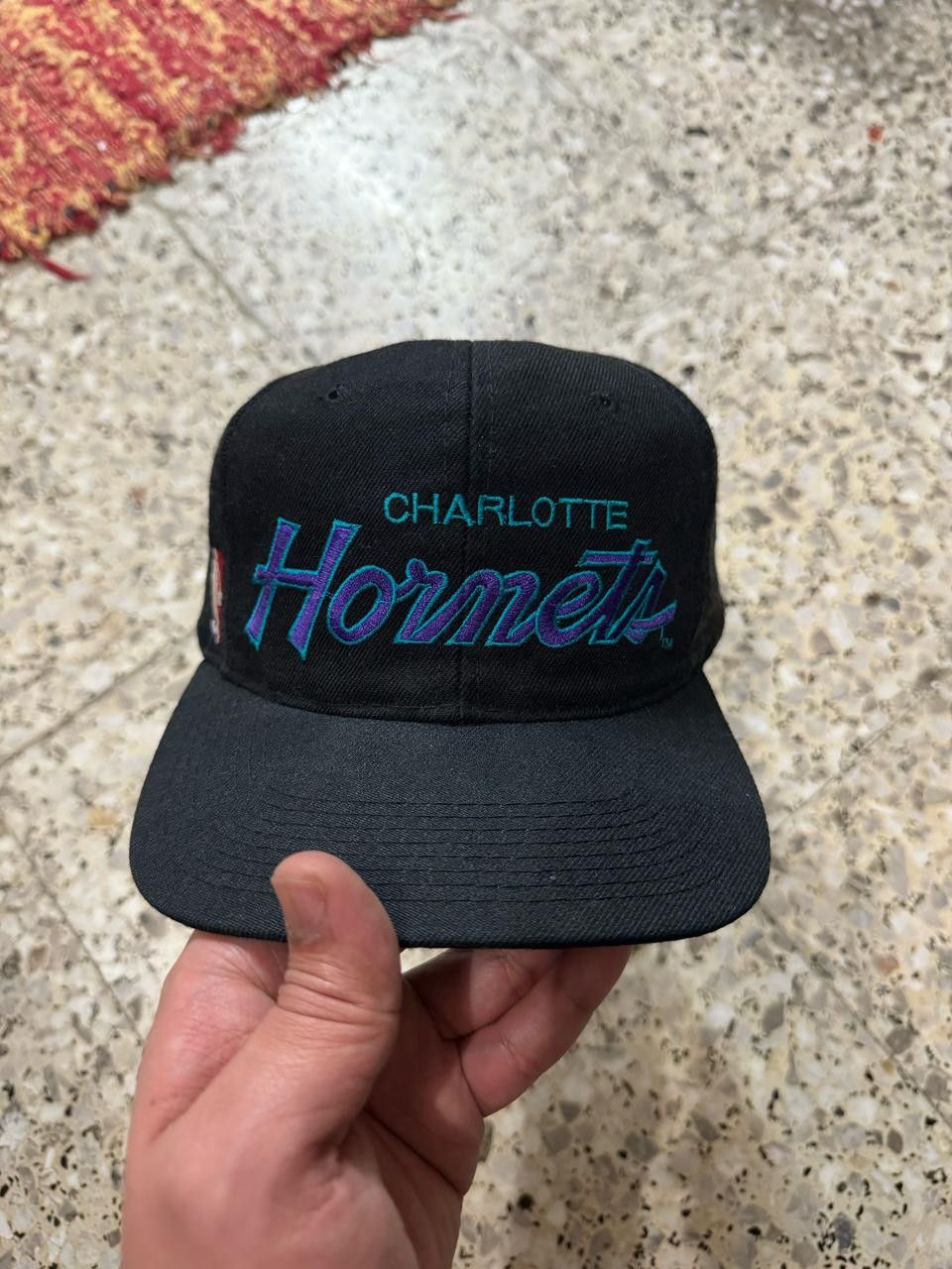 NBA × Sports Specialties Vintage Hornets Sport Specialties Double Script Black Dome Size ONE SIZE - 1 Thumbnail