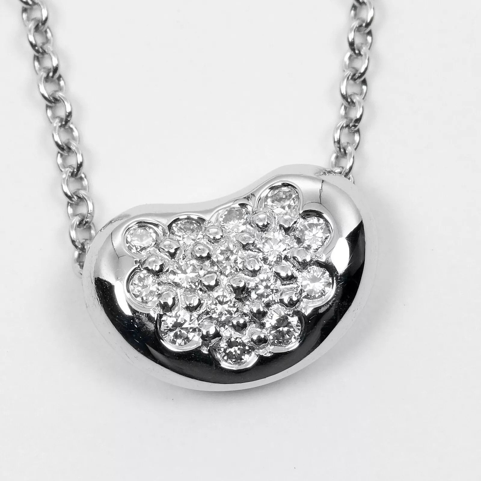 Tiffany & Co. TIFFANY&Co. Bean Necklace Pt950Platinum/Pave diamond Size ONE SIZE - 6 Thumbnail