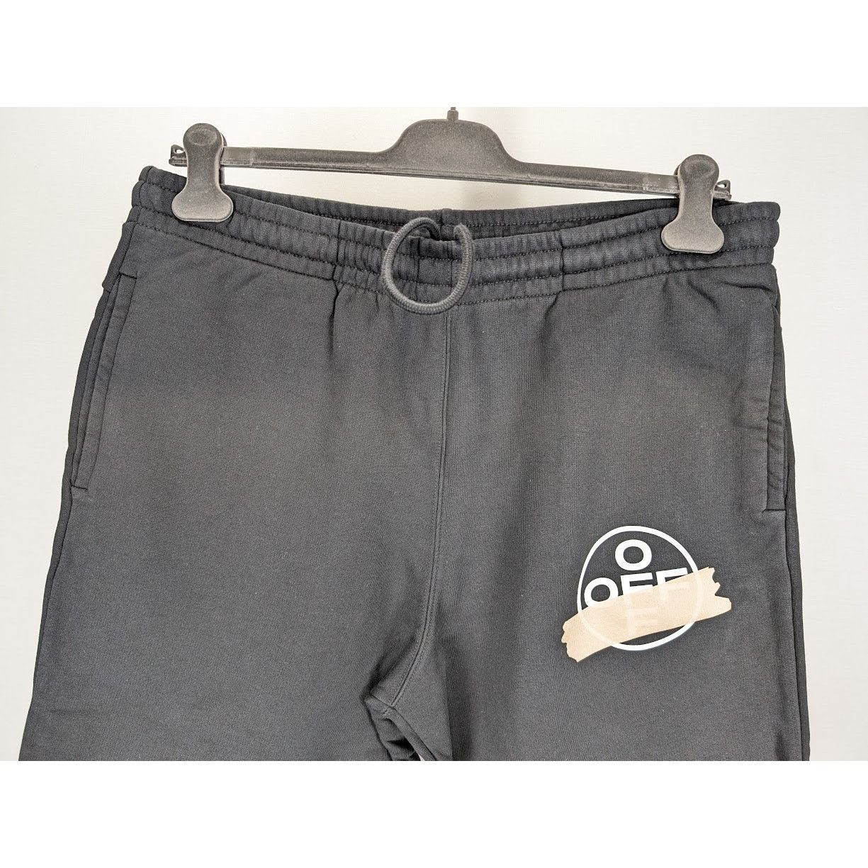 Off-White o1rshd1 Tape Arrows Sweatshorts in Black/Beige Size US 38 / EU 54 - 10 Thumbnail