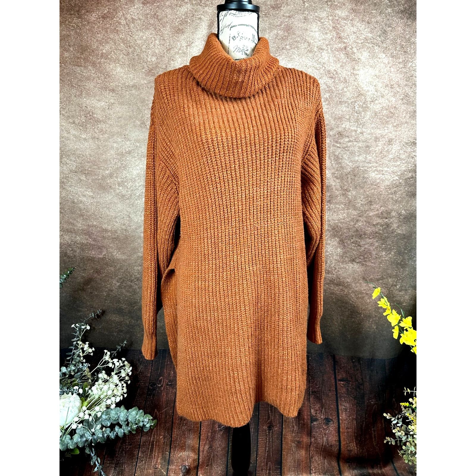 Free People Free People Eleven Chunky Knit Sweater - Rust - size M Size M / US 6-8 / IT 42-44 - 5 Thumbnail