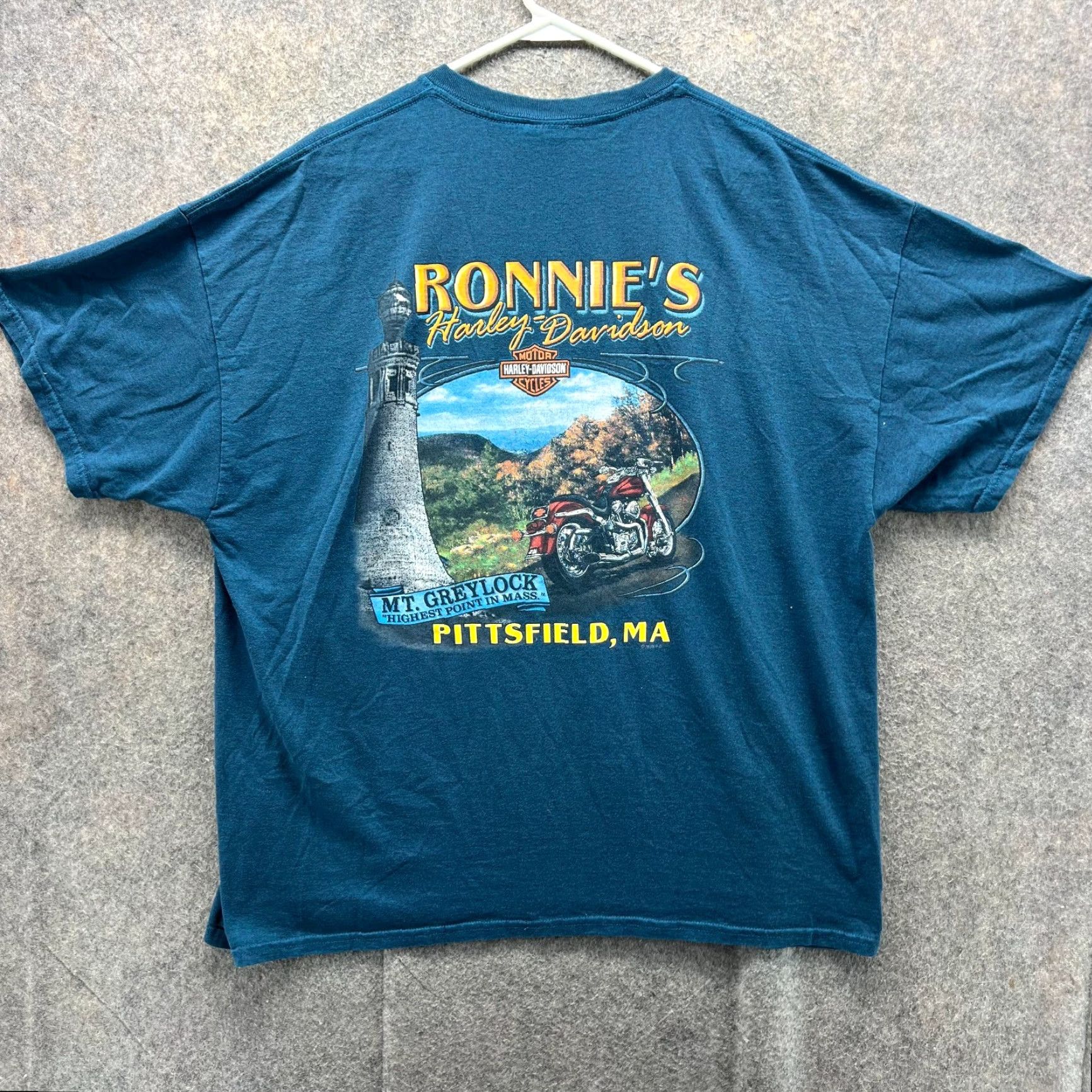 Harley Davidson VINTAGE Harley-Davidson Shirt Men 2XL Blue Motorcycle Logo T-Shirt Size US XXL / EU 58 / 5 - 2 Thumbnail