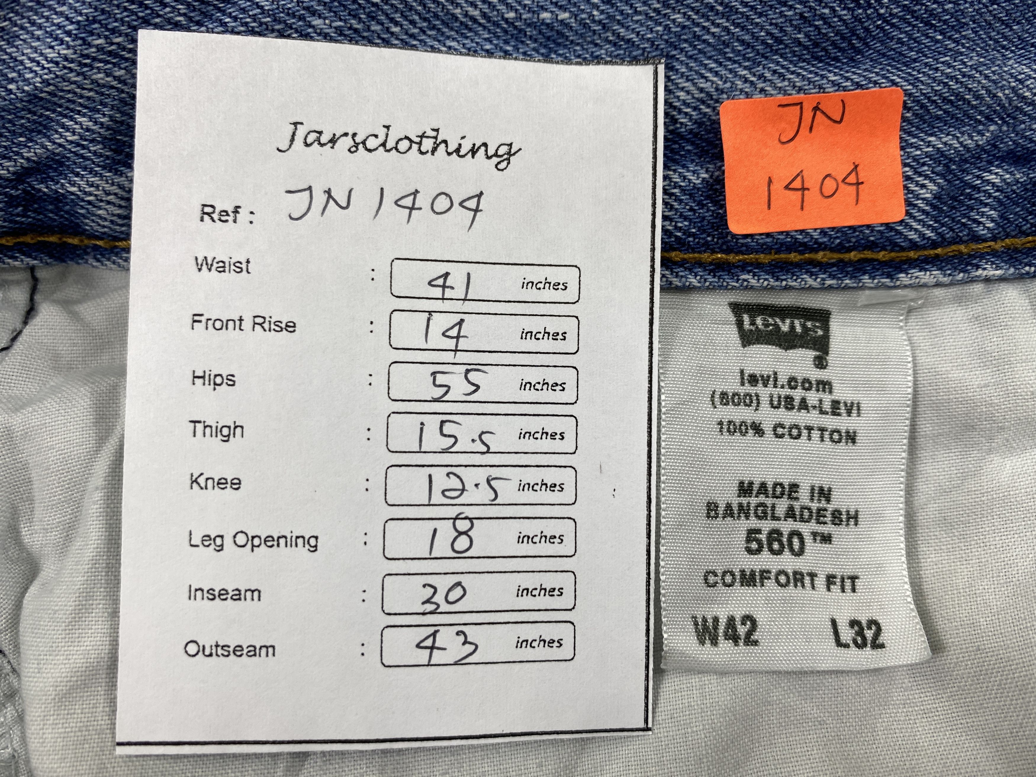 Levi's Mid Blue Levi's 560 Jeans 41x30 Denim -JN1404 Size US 41 - 8 Thumbnail