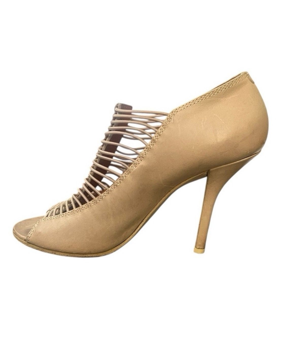 Givenchy Givenchy Beige Leather Cage Booties – Open Toe 37.5/7.5 Size US 7.5 / IT 37.5 - 6 Thumbnail