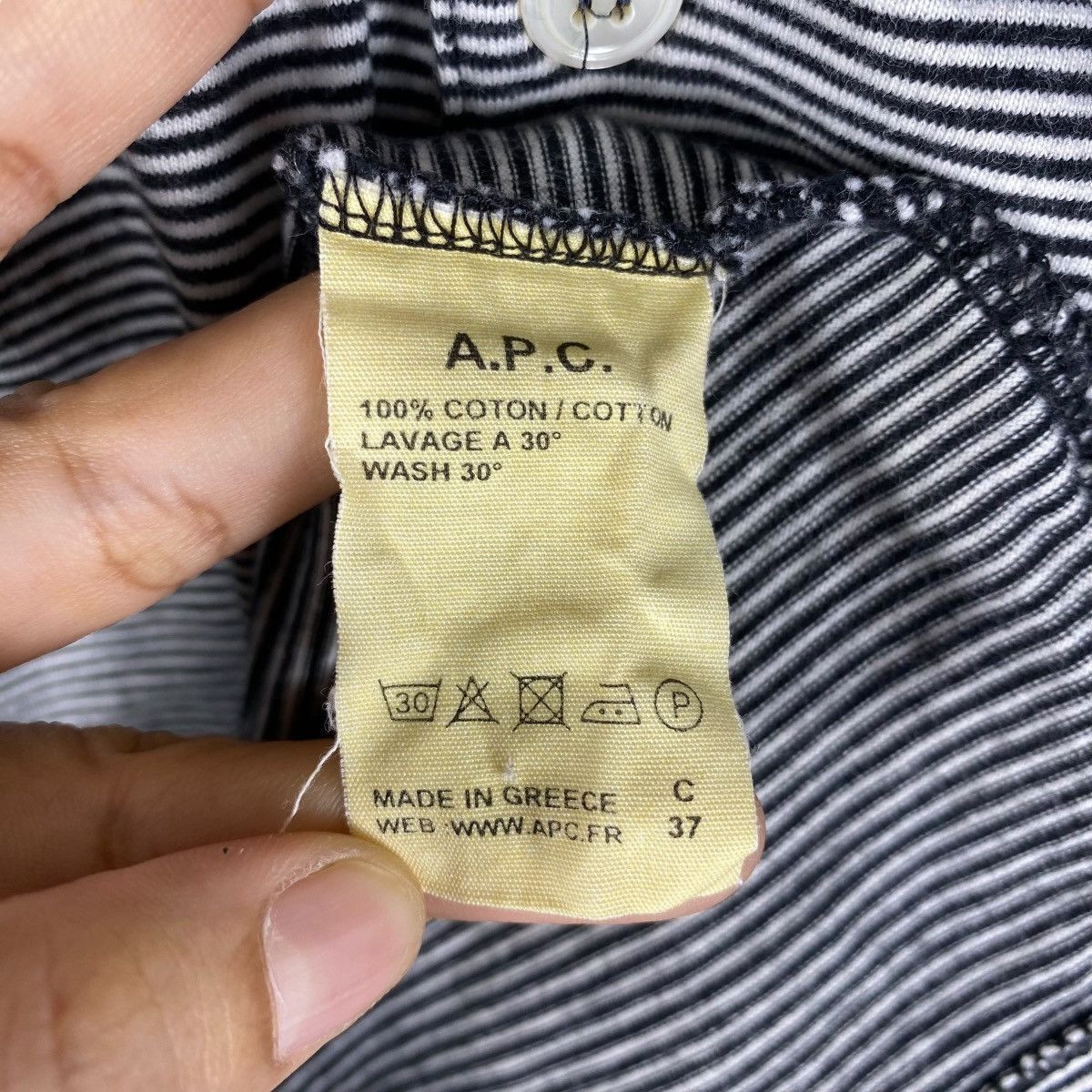 A.P.C. Japanese Brand A.P.C. Japan Stripes Polo Shirt Small Size Size US S / EU 44-46 / 1 - 6 Thumbnail