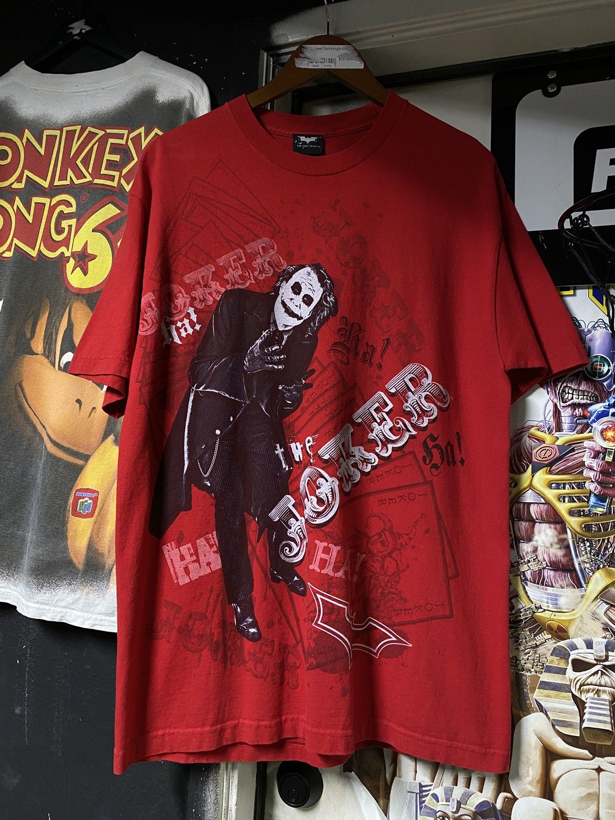 DC Comics × Vintage Vintage 00’ Dark Knight Movie Joker Heath Ledger Shirt Large Size US L / EU 52-54 / 3 - 1 Thumbnail