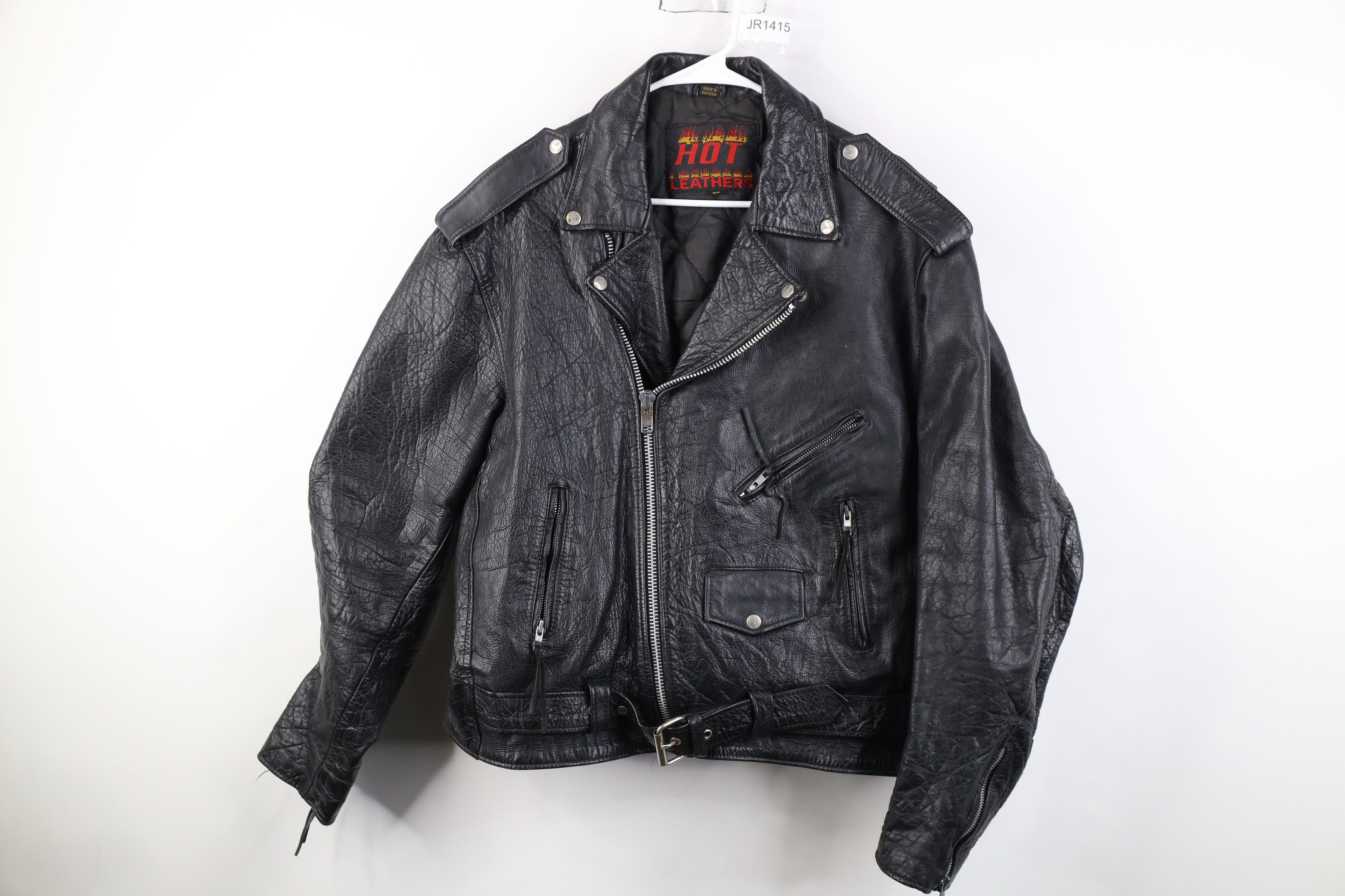 Vintage Vintage 90s Streetwear Leather Motorcycle Battle Jacket Size US XXL / EU 58 / 5 - 1 Thumbnail