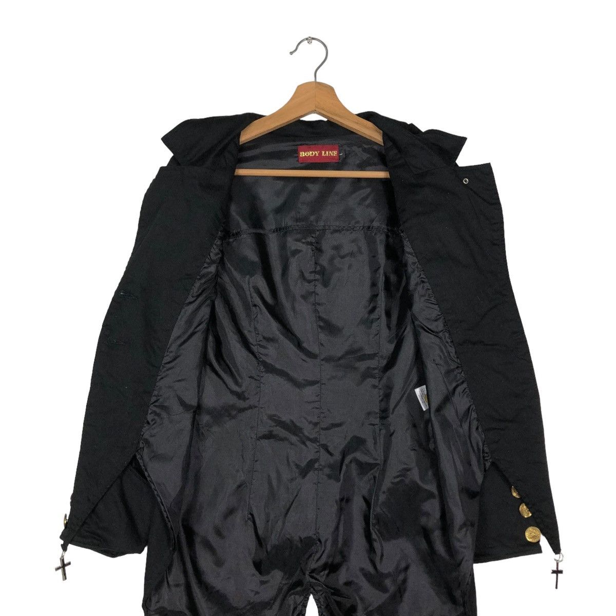 Japanese Brand 🔥VINTAGE RARE BIKER JACKET PUNK DESIGN BODY LINE JAPAN Size US S / EU 44-46 / 1 - 18 Thumbnail