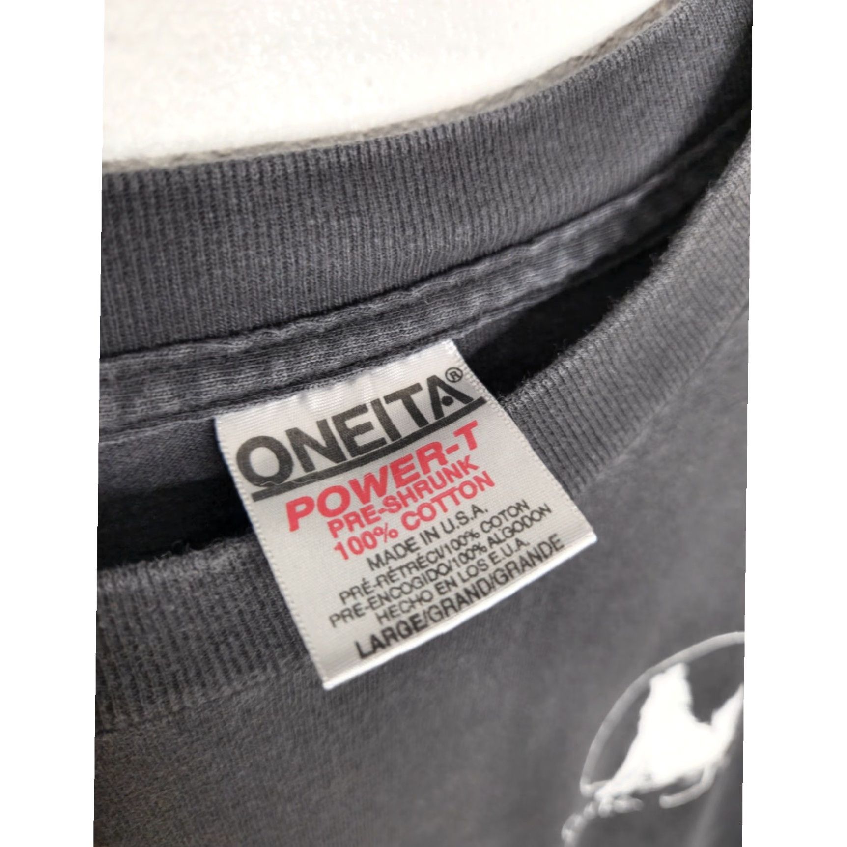 Vintage VINTAGE Oneita Nature Shirt L Black Double Sided Single Stitch Coyote Joes 90s Grunge Y2K Men Size US L / EU 52-54 / 3 - 2 Thumbnail