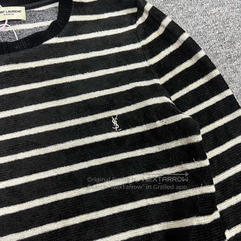 Saint Laurent Paris Saint Laurent Paris Embroidered velvet striped base layer Size US S / EU 44-46 / 1 - 5 Thumbnail