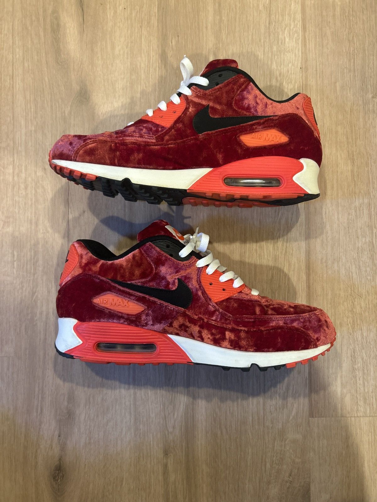 Nike Nike Air Max 90 “Red Velvet” Size US 12 / EU 45 - 2 Thumbnail