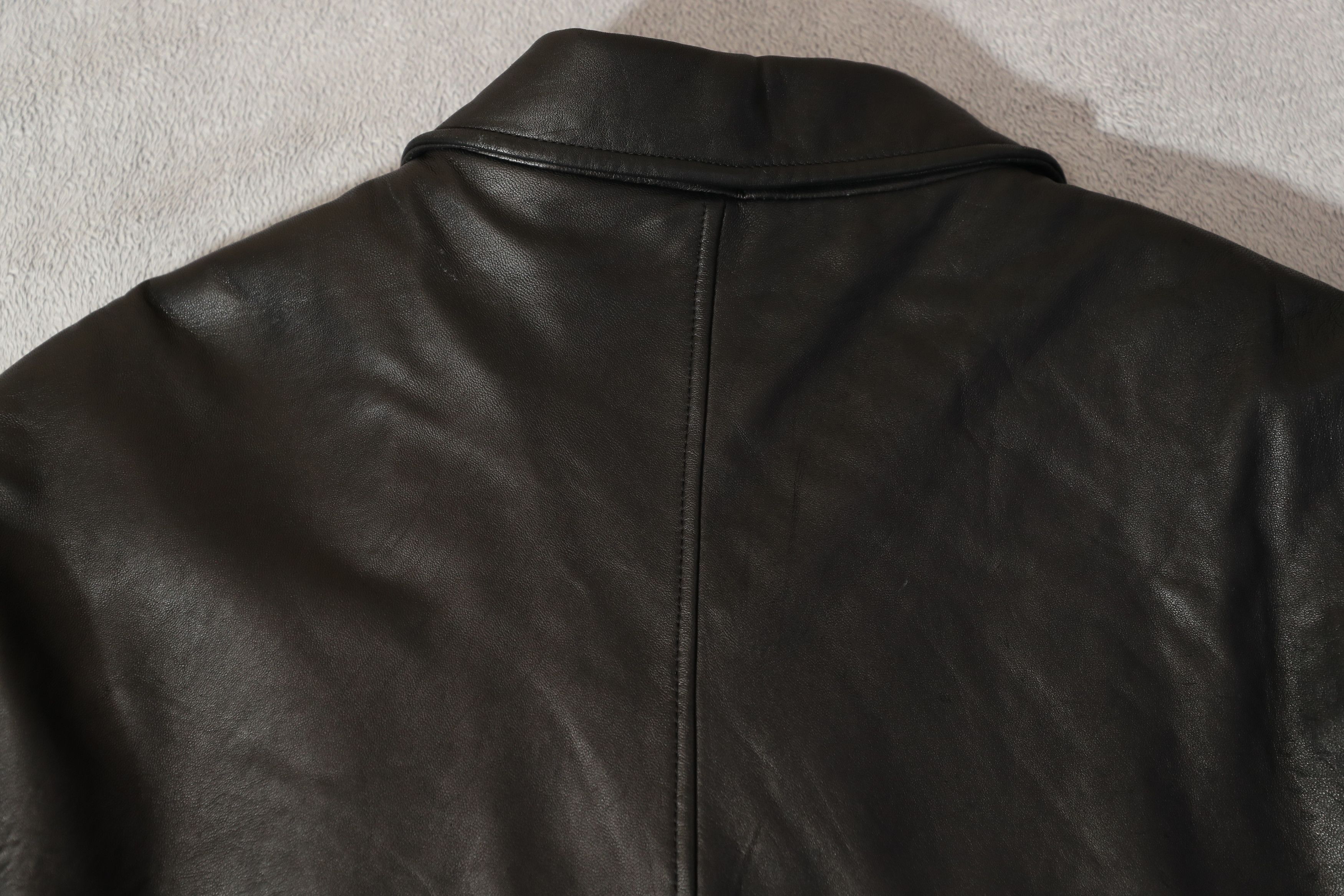 Overland Overland Vintage Black Leather Jacket (L) Size US L / EU 52-54 / 3 - 11 Thumbnail