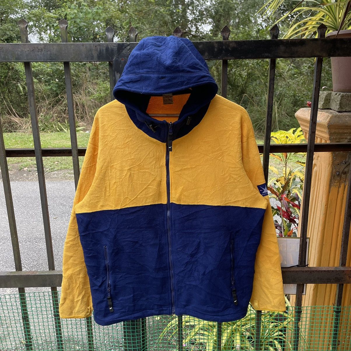 Helly Hansen × Vintage 🔥Vintage Helly Hansen Two Tone Hooded Zipper Fleece Jacket Size US L / EU 52-54 / 3 - 1 Thumbnail