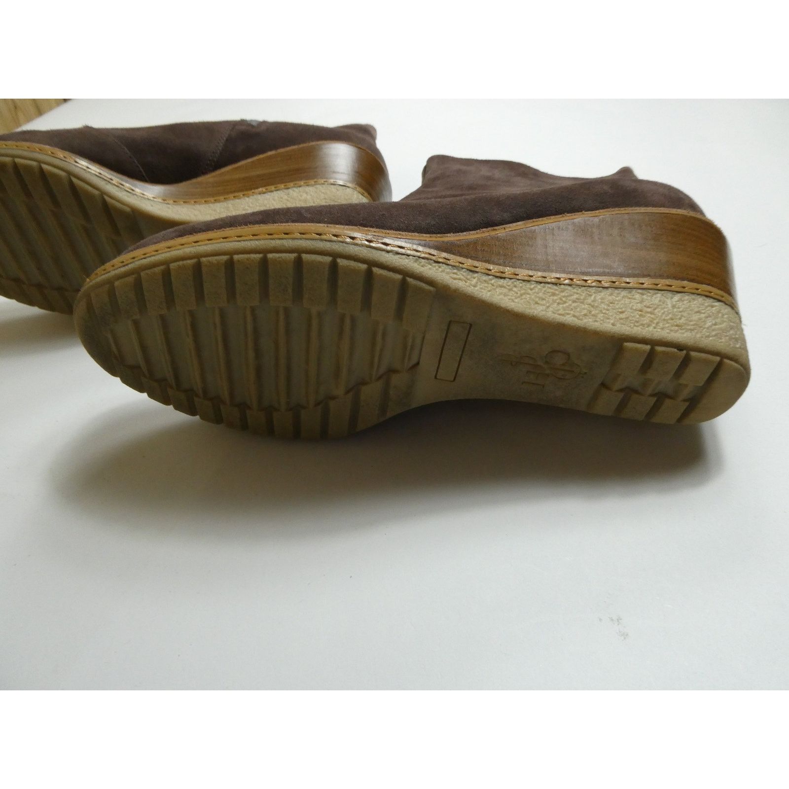 Cole Haan Cole Haan Sz 10 Wedge Zipper Waterproof Suede Brown Boots Size US 10 / IT 40 - 3 Thumbnail