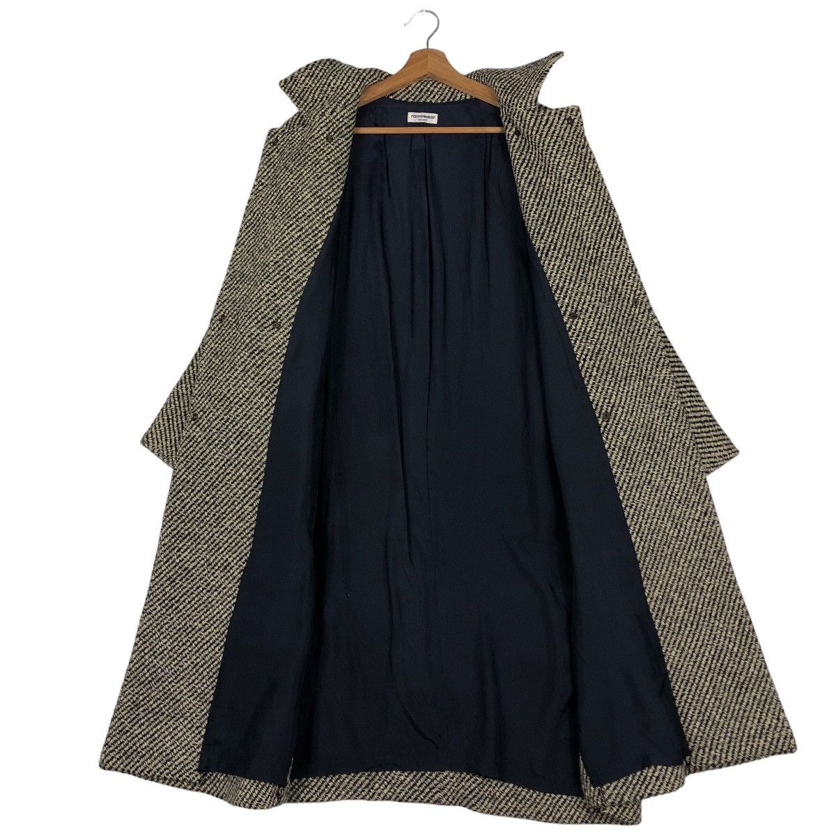 Japanese Brand 🔥Rich Grey - Fly Long Jacket Wool Herringbone Issey Miyake Size US M / EU 48-50 / 2 - 13 Thumbnail