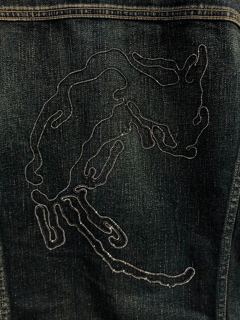 Saint Laurent Paris Saint Laurent Paris Rhinestone embroidered denim jacket-250 Size US L / EU 52-54 / 3 - 2 Thumbnail