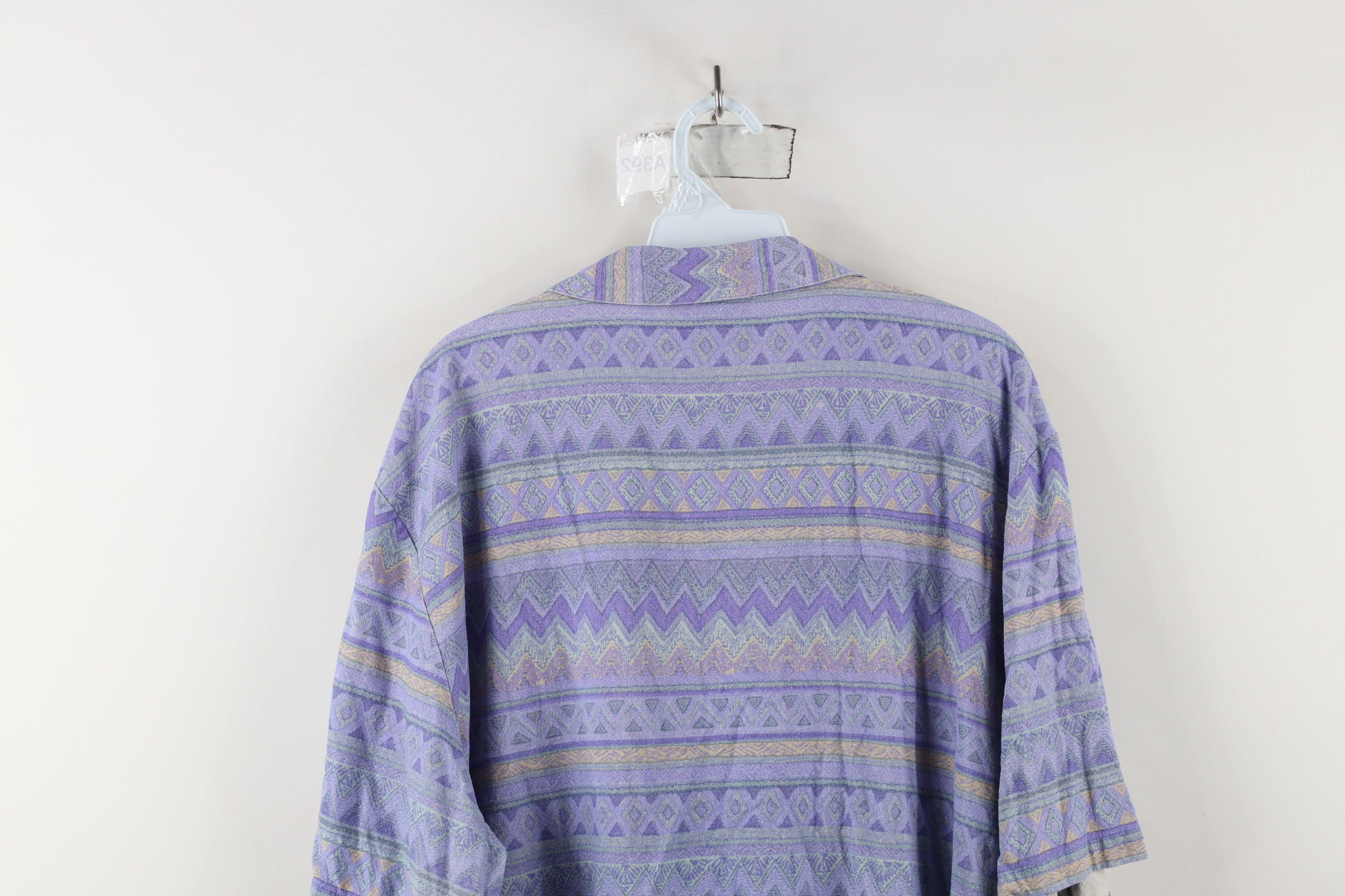 Vintage Vintage 90s Streetwear Fair Isle Camp Collar Button Shirt Size 3XL / US 20-22 - 10 Thumbnail