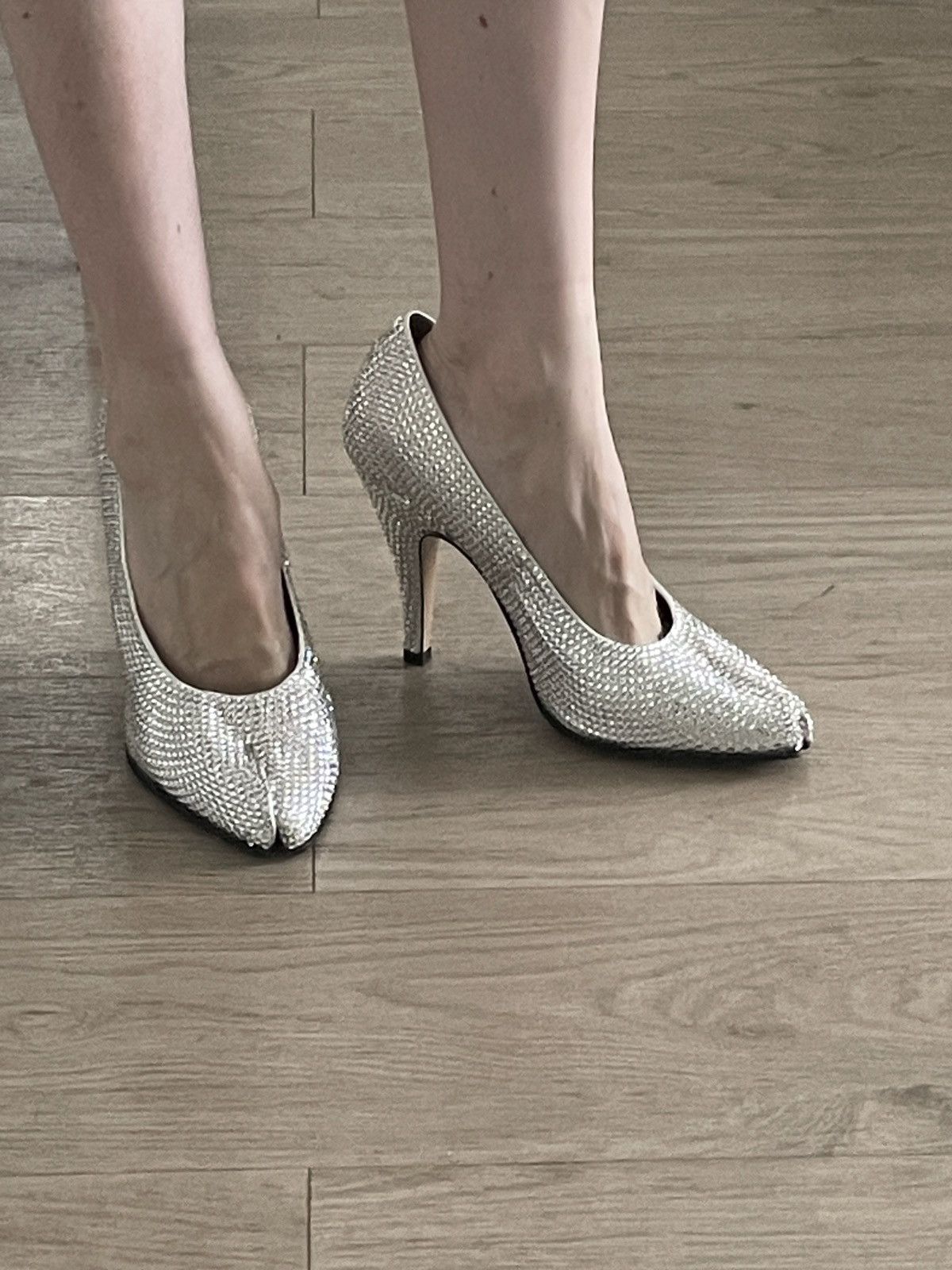 Maison Margiela Tabi silver heels Size US 9 / IT 39 - 11 Thumbnail