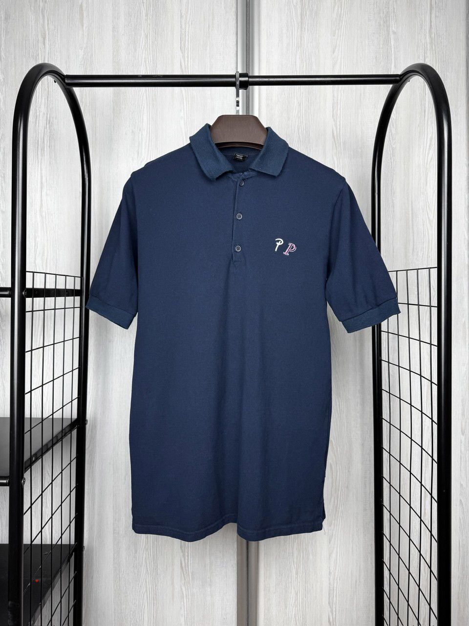 Patta Patta Navy Blue classic double P logo cotton polo tee shirt Size US M / EU 48-50 / 2 - 1 Thumbnail