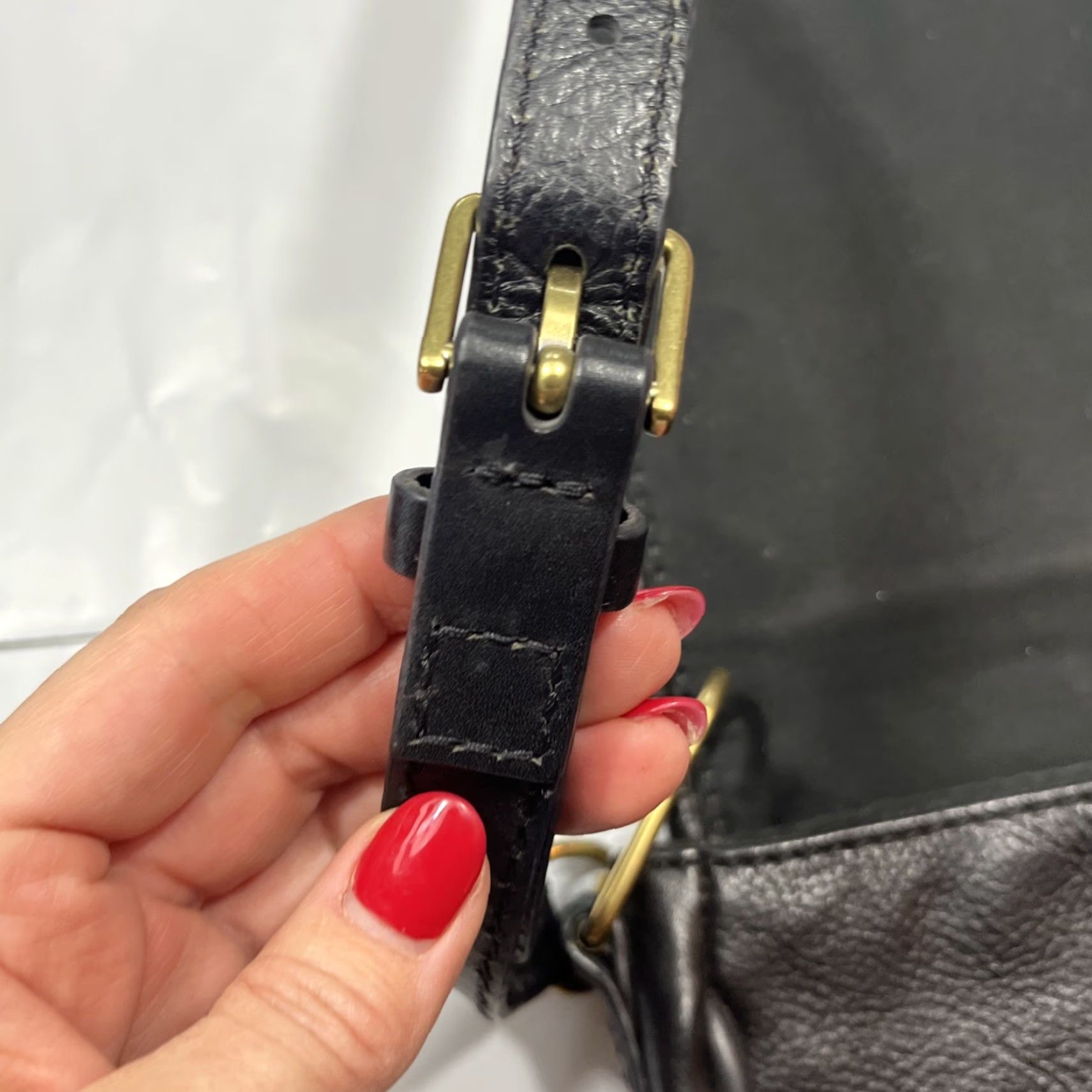 Fossil Fossil Black LEATHER Purse Evening Bag Crossbody Strap Flap Closure Magnetic Snap Dressy Cross-Body Bag Size ONE SIZE - 4 Thumbnail