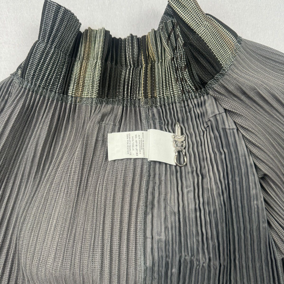 Homme Plisse Issey Miyake FW18 Stripe Patchwork Midi Pleated Skirt Size US 33 - 7 Thumbnail