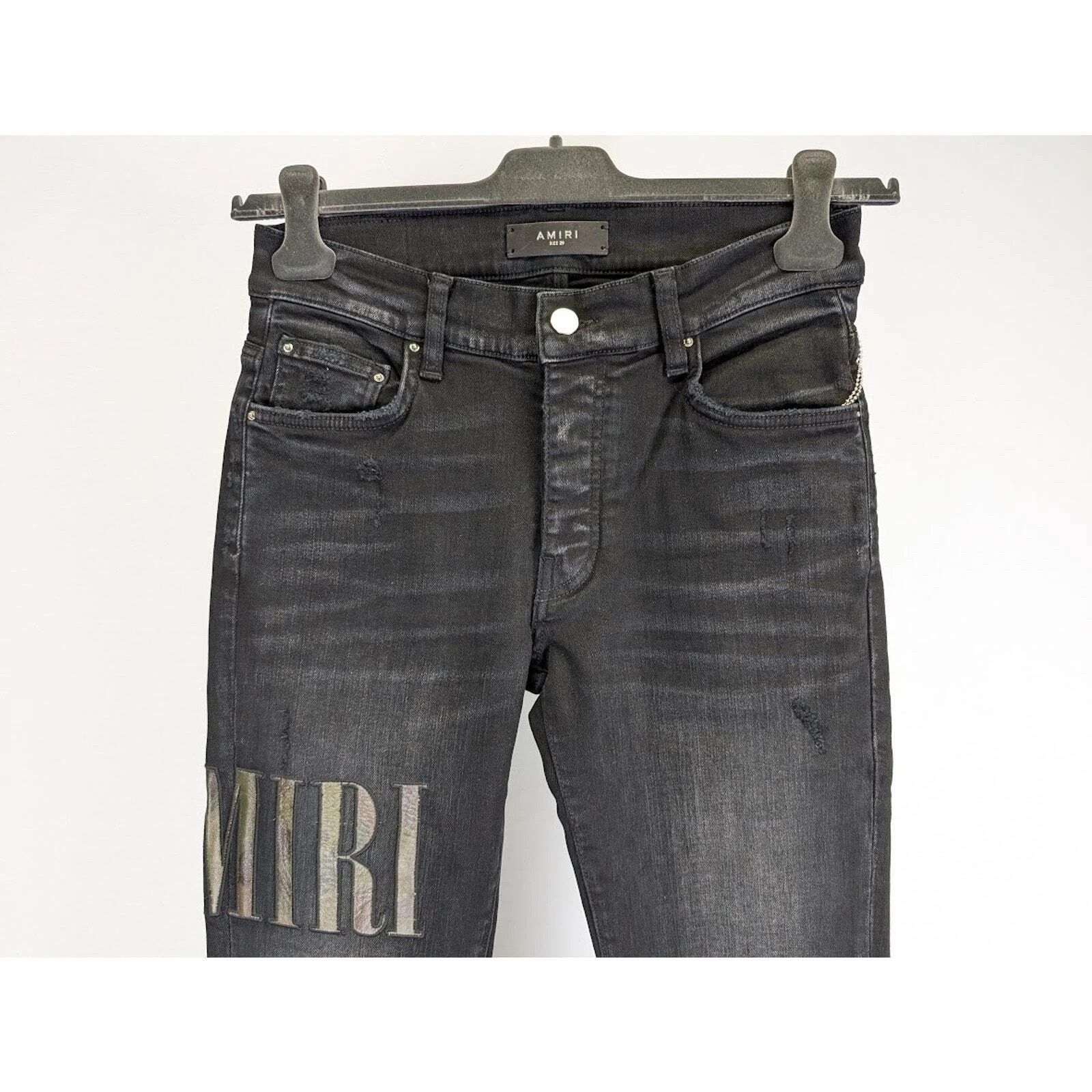 Amiri o1rshd1 Q:2 / Core Applique Jean in Aged Black Size US 33 - 12 Thumbnail
