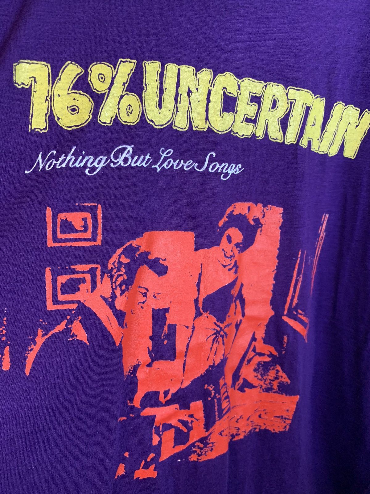 Band Tees × Vintage RARE Vintage 1985 76% Uncertain Nothing But Love Songs Shirt Size US XL / EU 56 / 4 - 5 Thumbnail