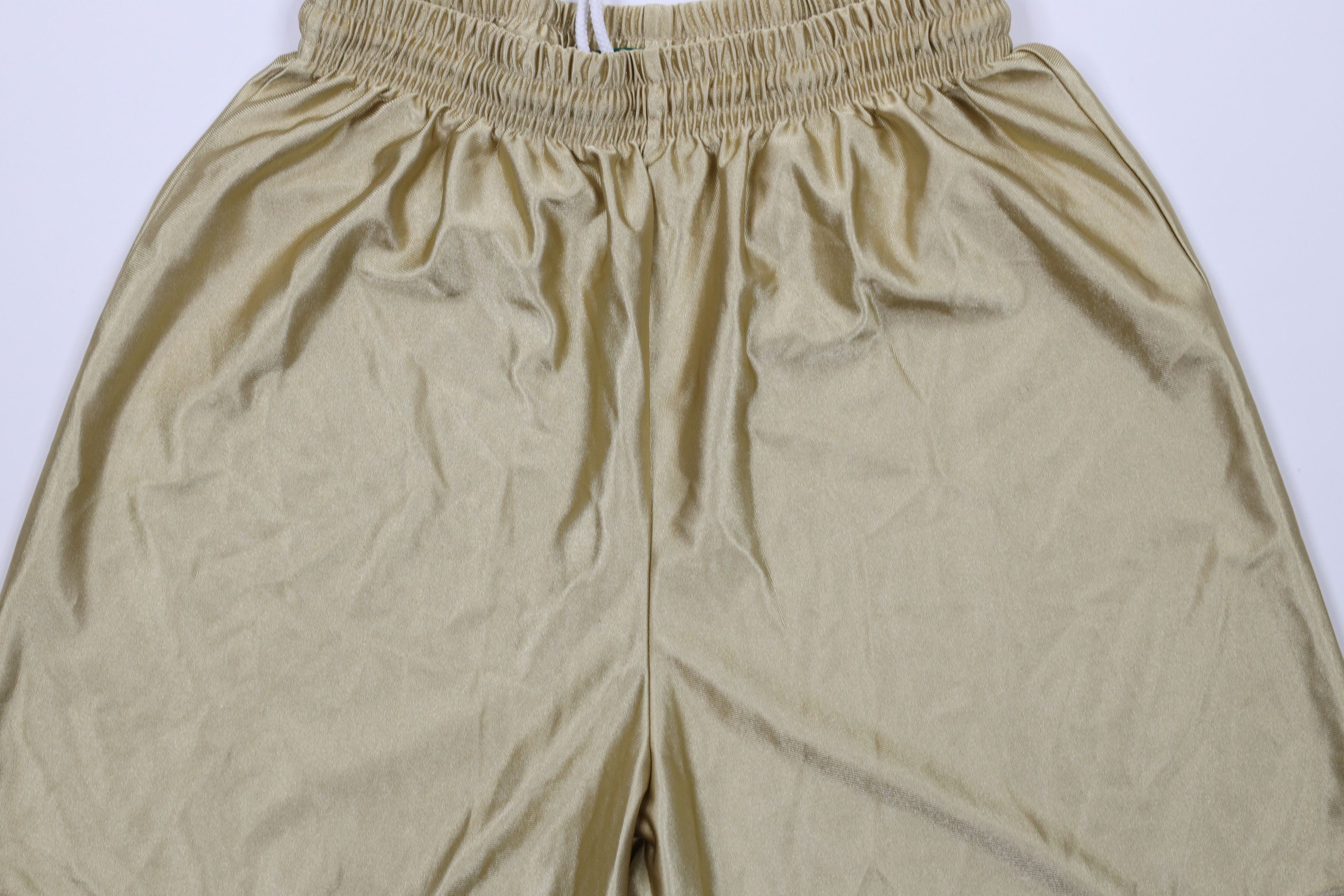 Vintage Vintage 90s Streetwear Polyester Gym Basketball Shorts Gold Size US 34 / EU 50 - 3 Thumbnail