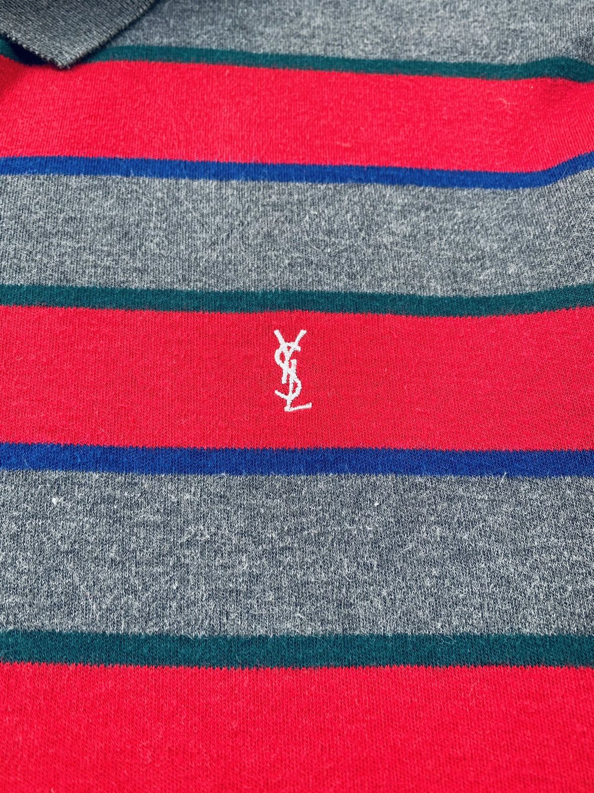 Yves Saint Laurent Vintage 80s Yves Saint Laurent Striped long Sleeve Size US XL / EU 56 / 4 - 3 Thumbnail