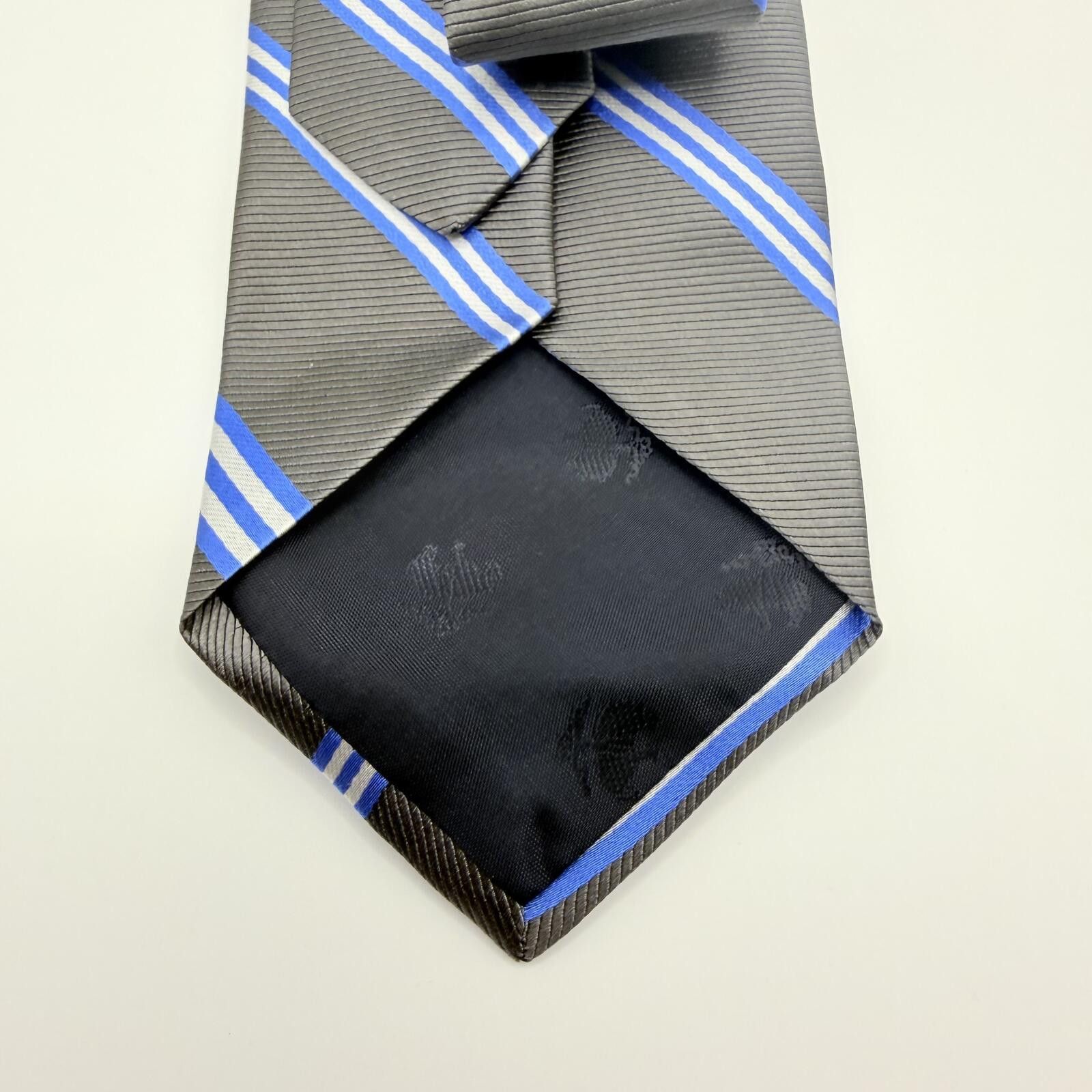 Brooks Brothers Brooks Brothers Tie Men's Blue Silver Stripe 100% Silk Size ONE SIZE - 3 Thumbnail