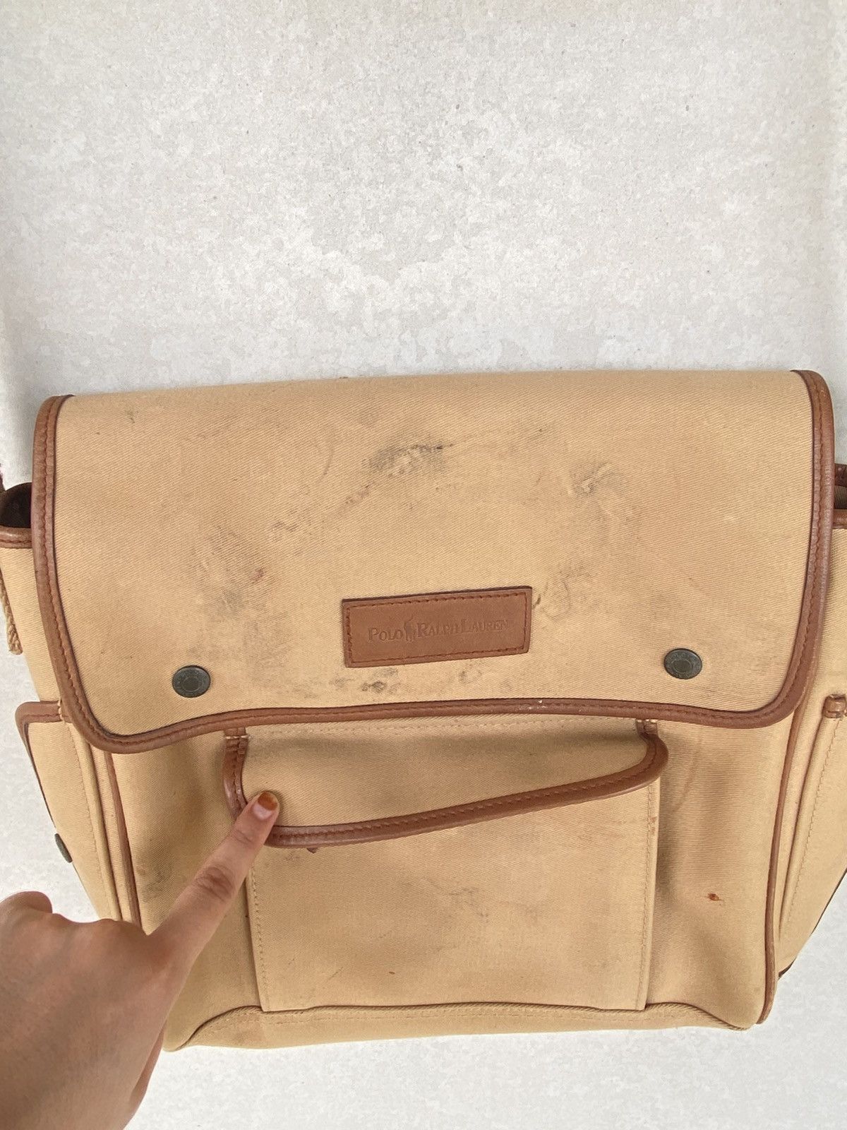 Other Vintage Ralph Lauren Shoulder Bag Cream And Brown Size ONE SIZE - 5 Thumbnail