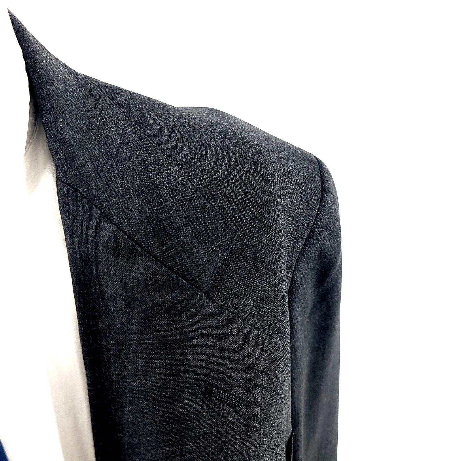 Southwick Bespoke Southwick Wool 2 Button Blazer 42R Gray Made In USA Size 42R - 2 Thumbnail