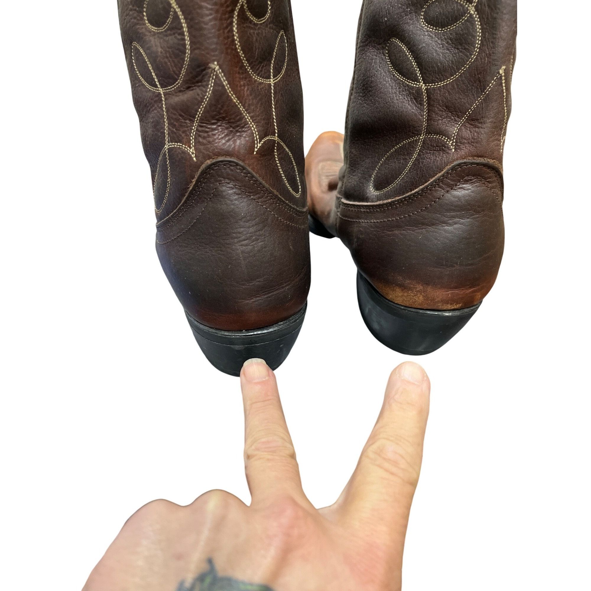 Dan Post Dan Post mens brown leather embroided cowboy western boots s Size US 11.5 / EU 44-45 - 12 Thumbnail