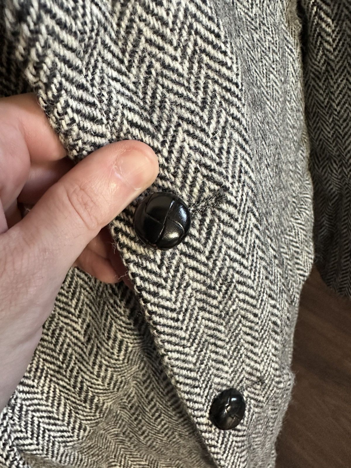 Harris Tweed HARRIS TWEED vintage herringbone wool jacket Size 40L - 3 Thumbnail