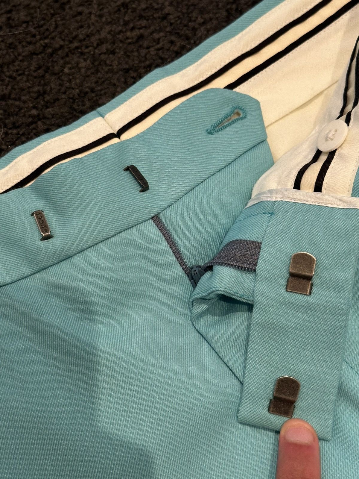 Gucci Rare Gucci Turquoise Trousers as seen on Harry Styles Size US 31 - 7 Thumbnail